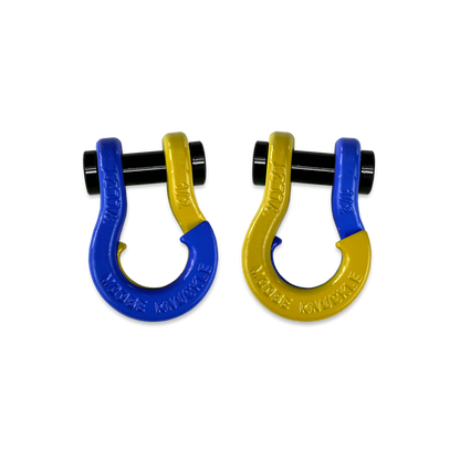 Jowl 1/2 inch SxS Split Shackle in Blue Balls and Detonator Yellow Combo