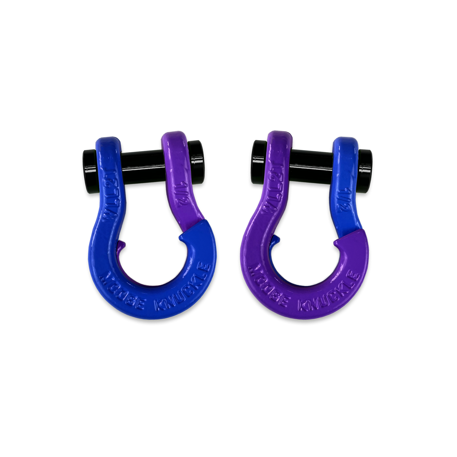 Jowl 1/2 inch SxS Split Shackle in Blue Balls and Grape Escape Combo