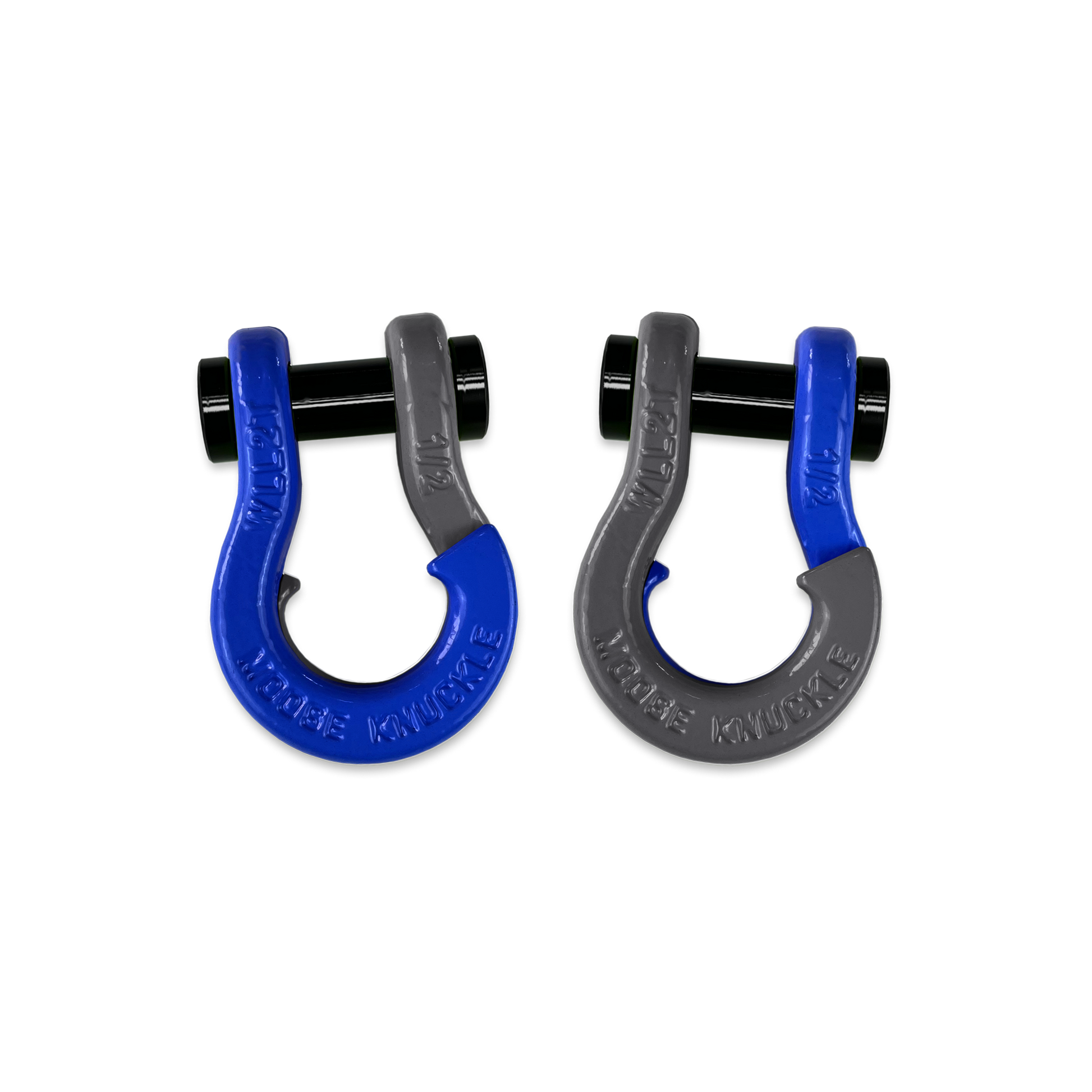 Jowl 1/2 inch SxS Split Shackle in Blue Balls and Gun Gray Combo