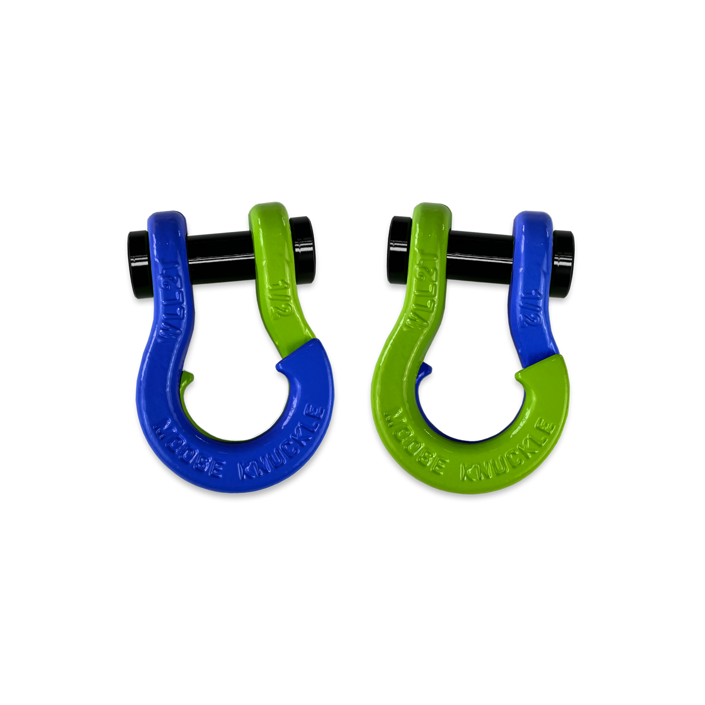 Jowl 1/2 inch SxS Split Shackle in Blue Balls and Sublime Green Combo