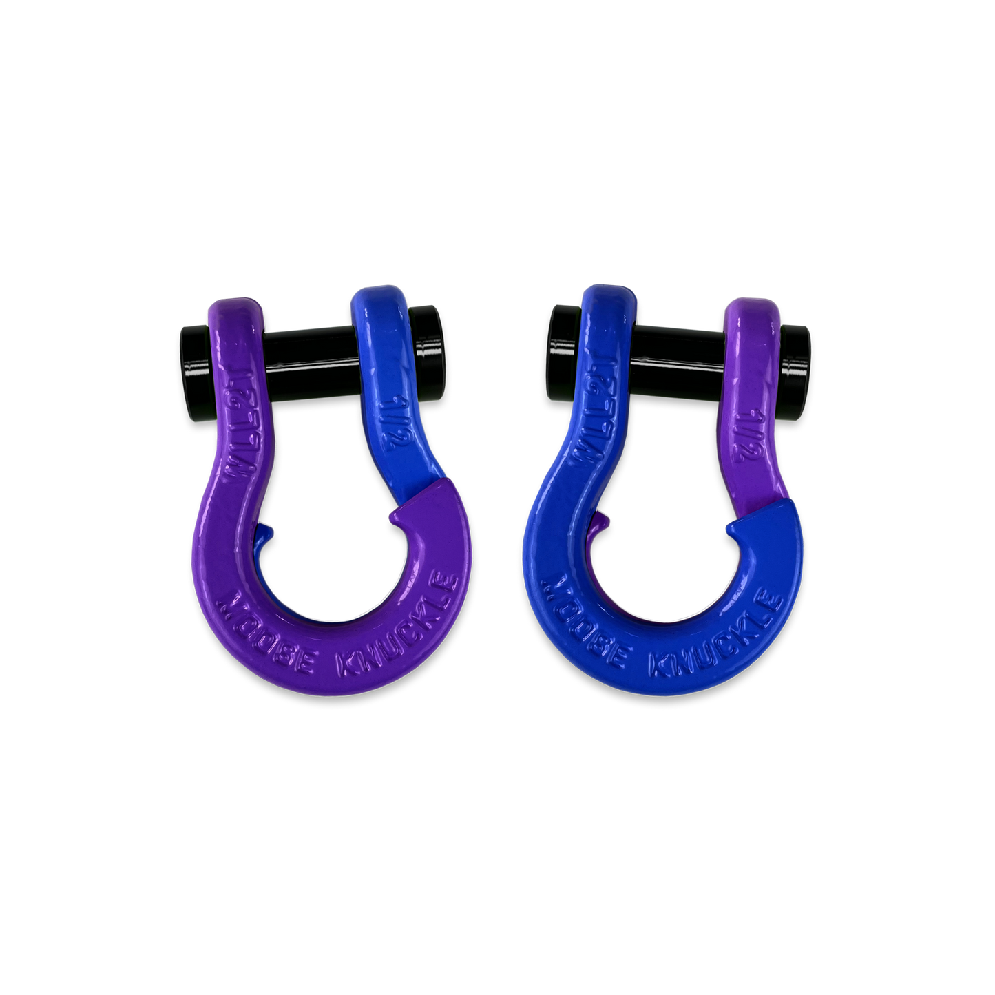 Jowl 1/2 inch SxS Split Shackle in Grape Escape and Blue Balls Combo