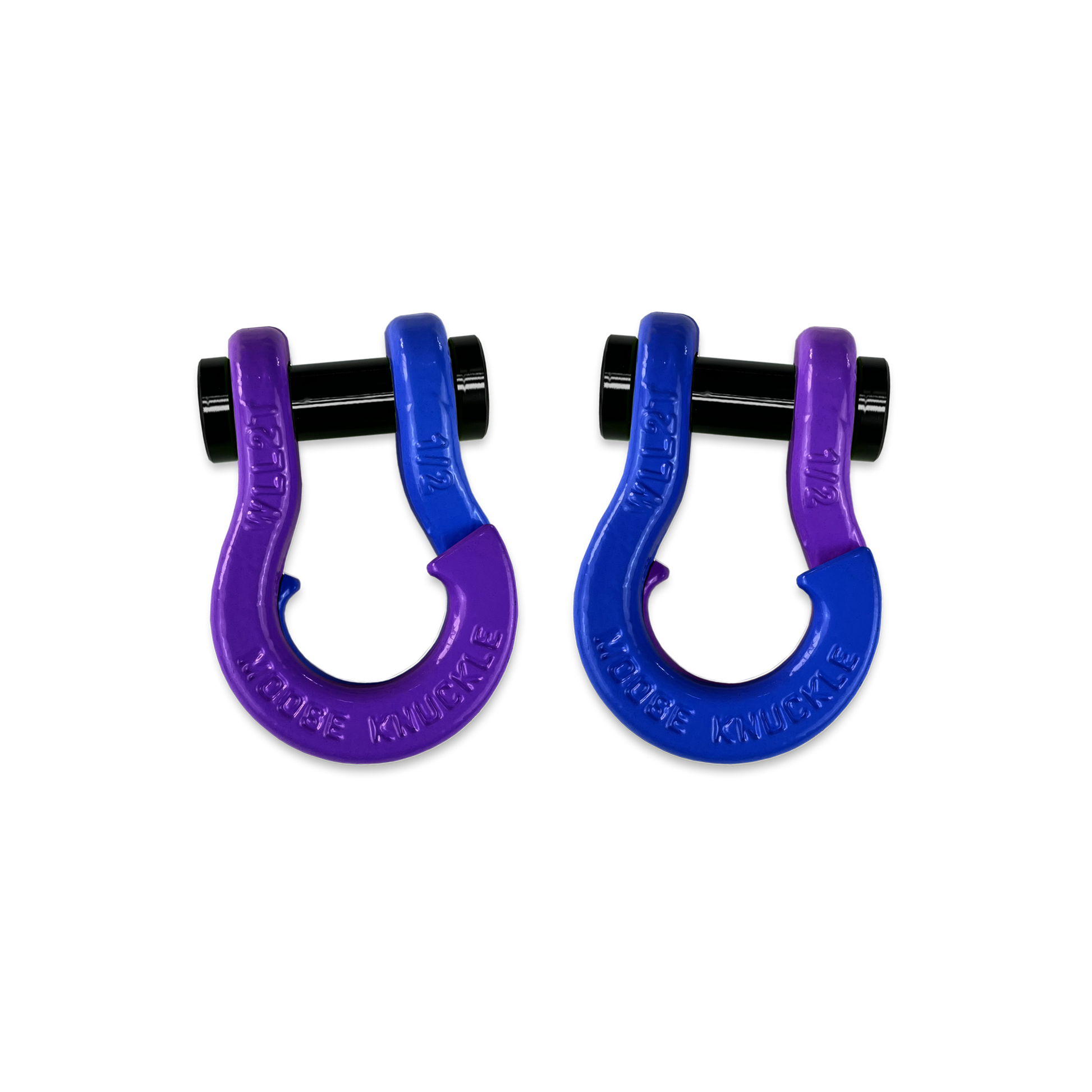 Jowl 1/2 inch SxS Split Shackle in Grape Escape and Blue Balls Combo