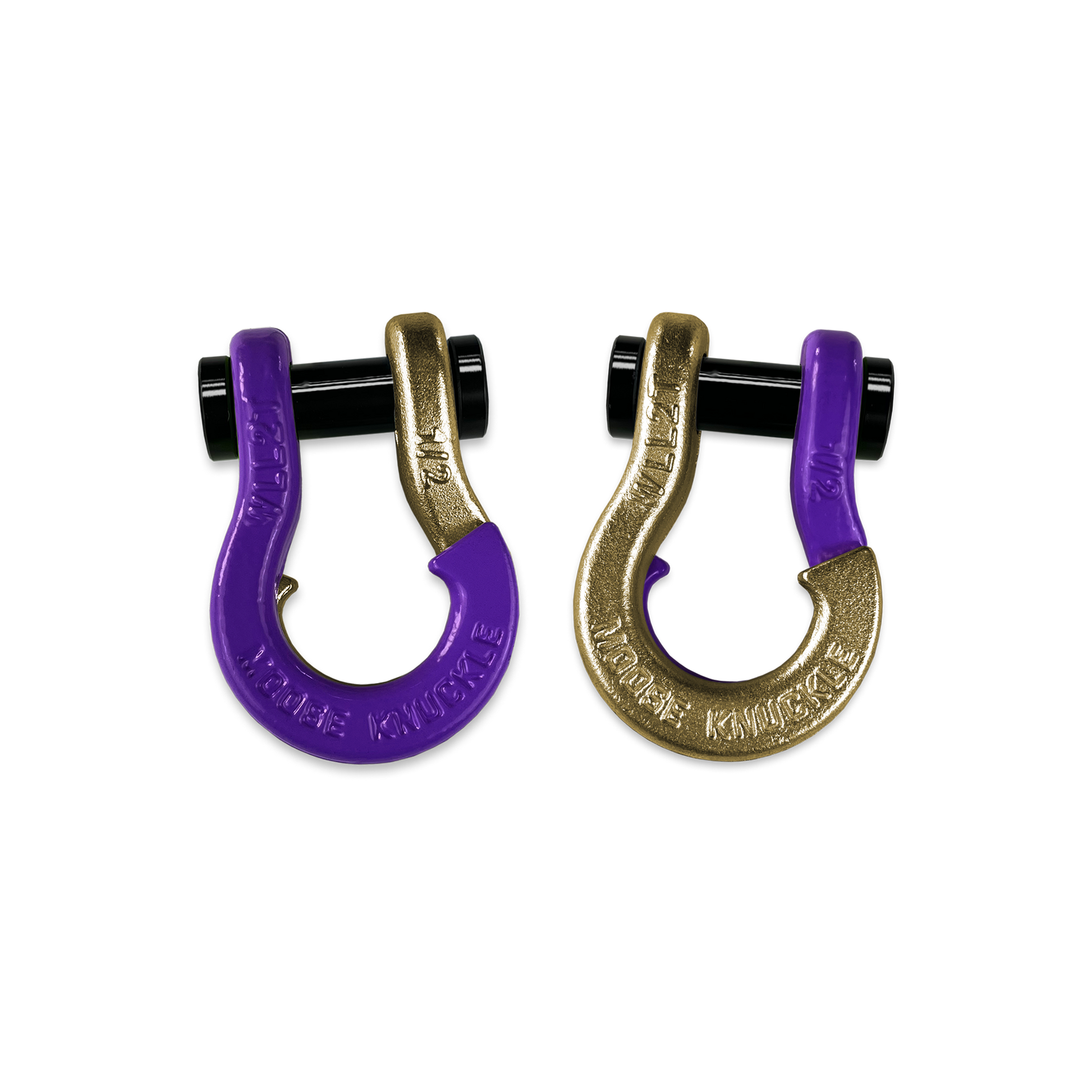 Jowl 1/2 inch SxS Split Shackle in Grape Escape and Brass Knuckle Combo