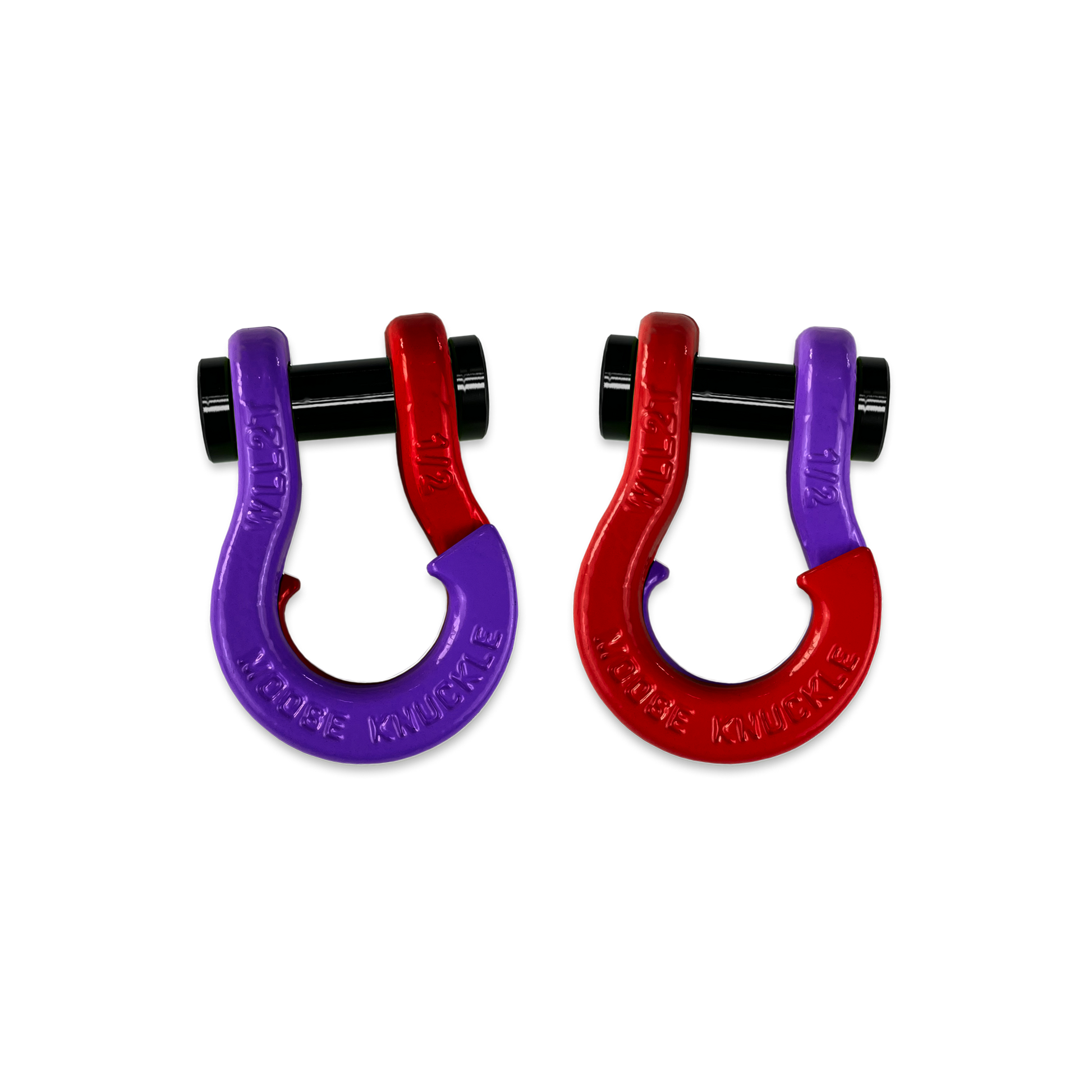 Jowl 1/2 inch SxS Split Shackle in Grape Escape and Flame Red Combo