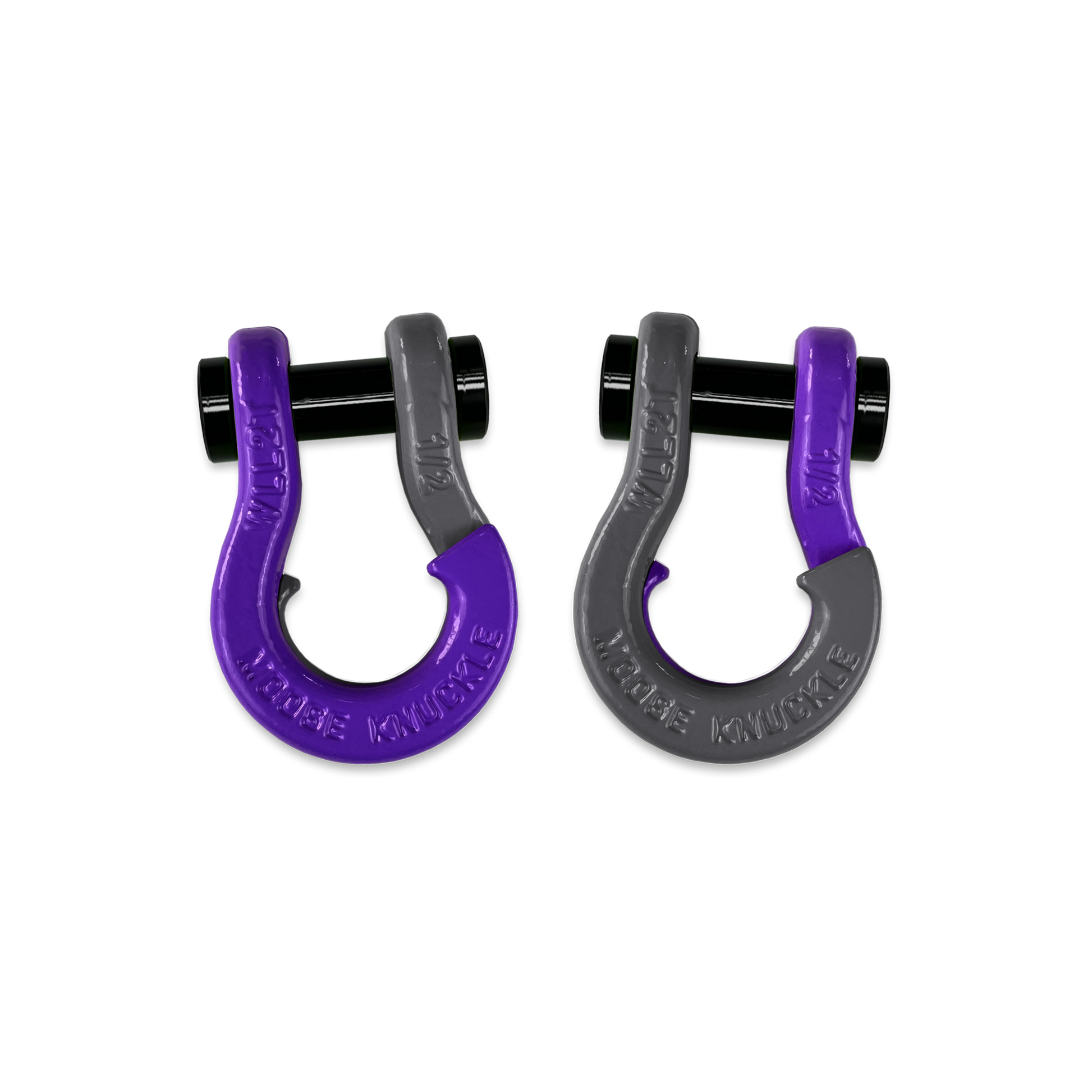 Jowl 1/2 inch SxS Split Shackle in Grape Escape and Gun Gray Combo