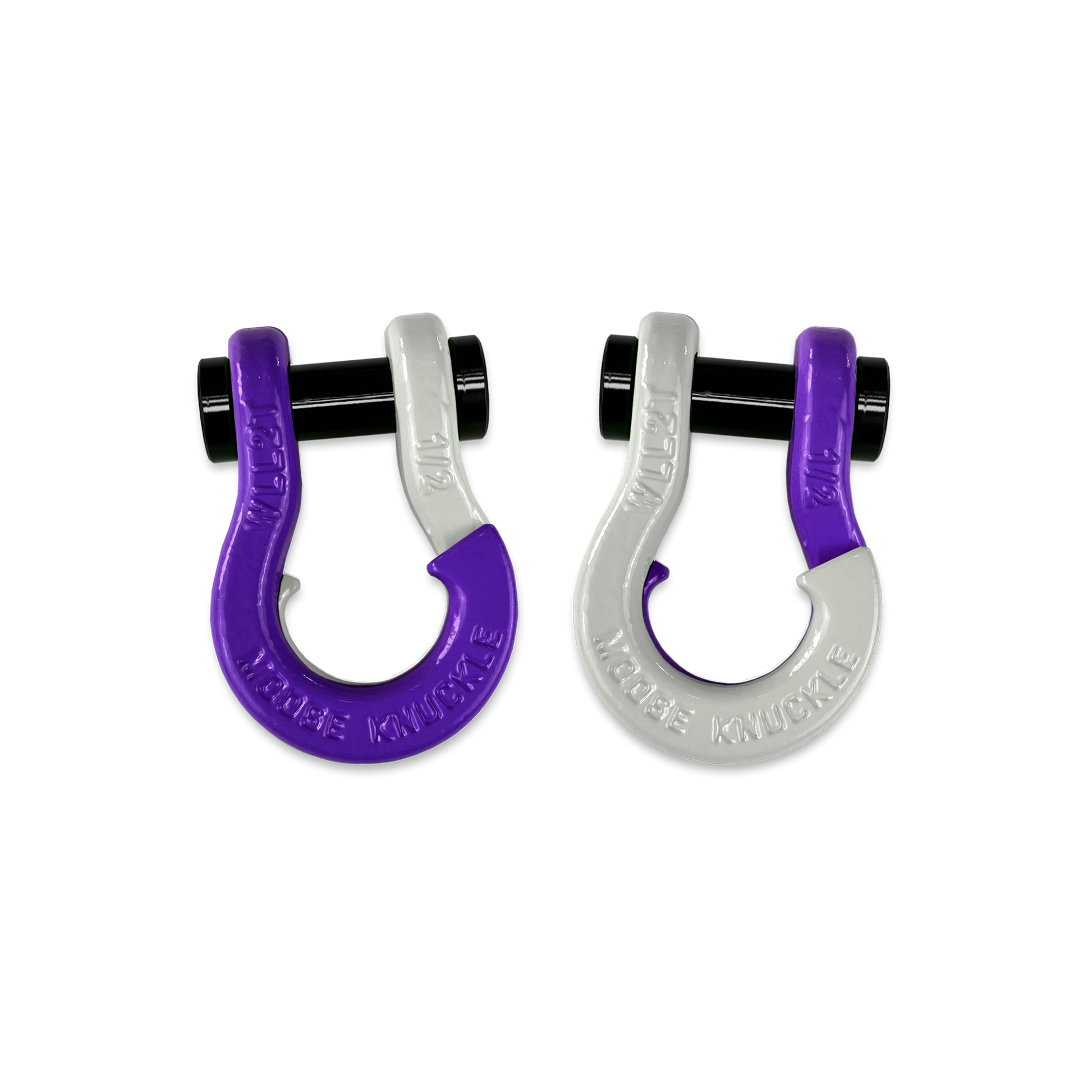 Jowl 1/2 inch SxS Split Shackle in Grape Escape and Pure White Combo