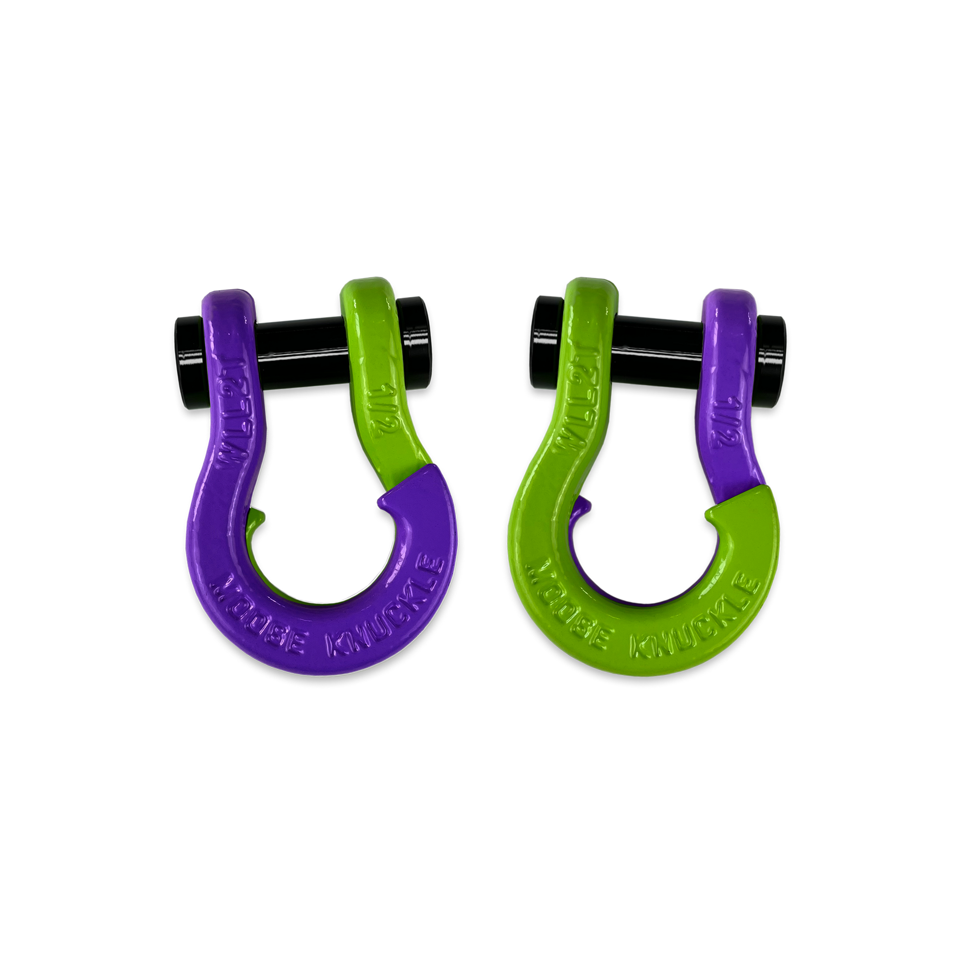 Jowl 1/2 inch SxS Split Shackle in Grape Escape and Sublime Green Combo