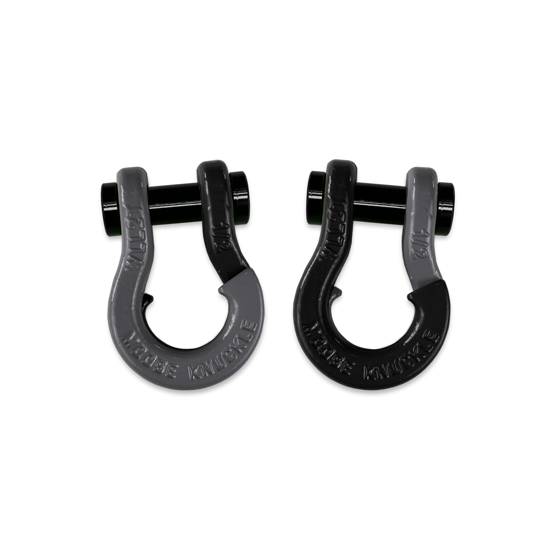 Jowl 1/2 inch SxS Split Shackle in Gun Gray and Black Hole Combo