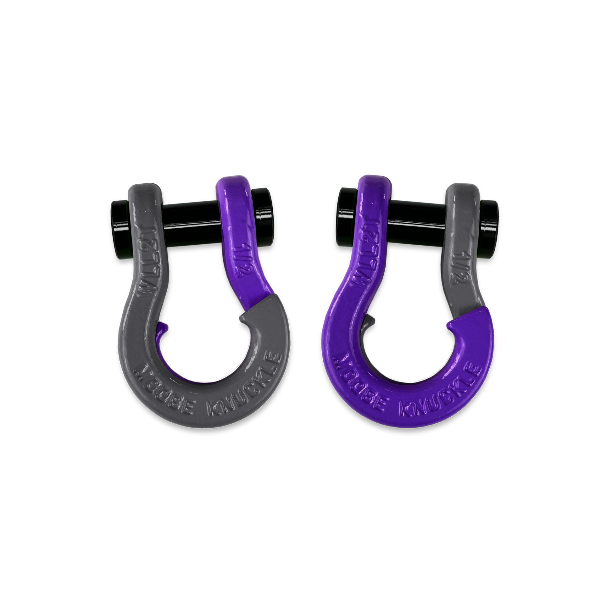 Jowl 1/2 inch SxS Split Shackle in Gun Gray and Grape Escape