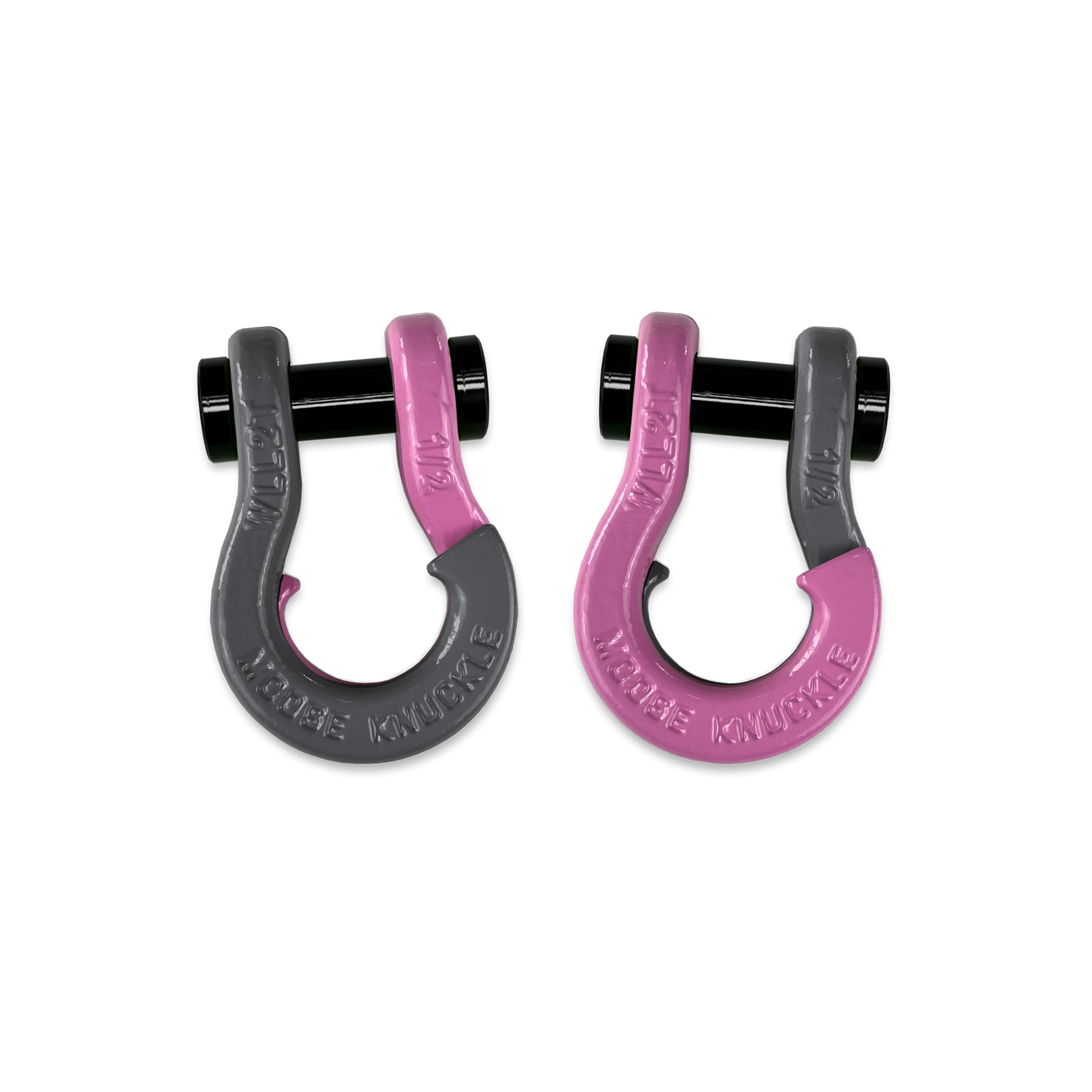 Jowl 1/2 inch SxS Split Shackle in Gun Gray and Pretty Pink Combo