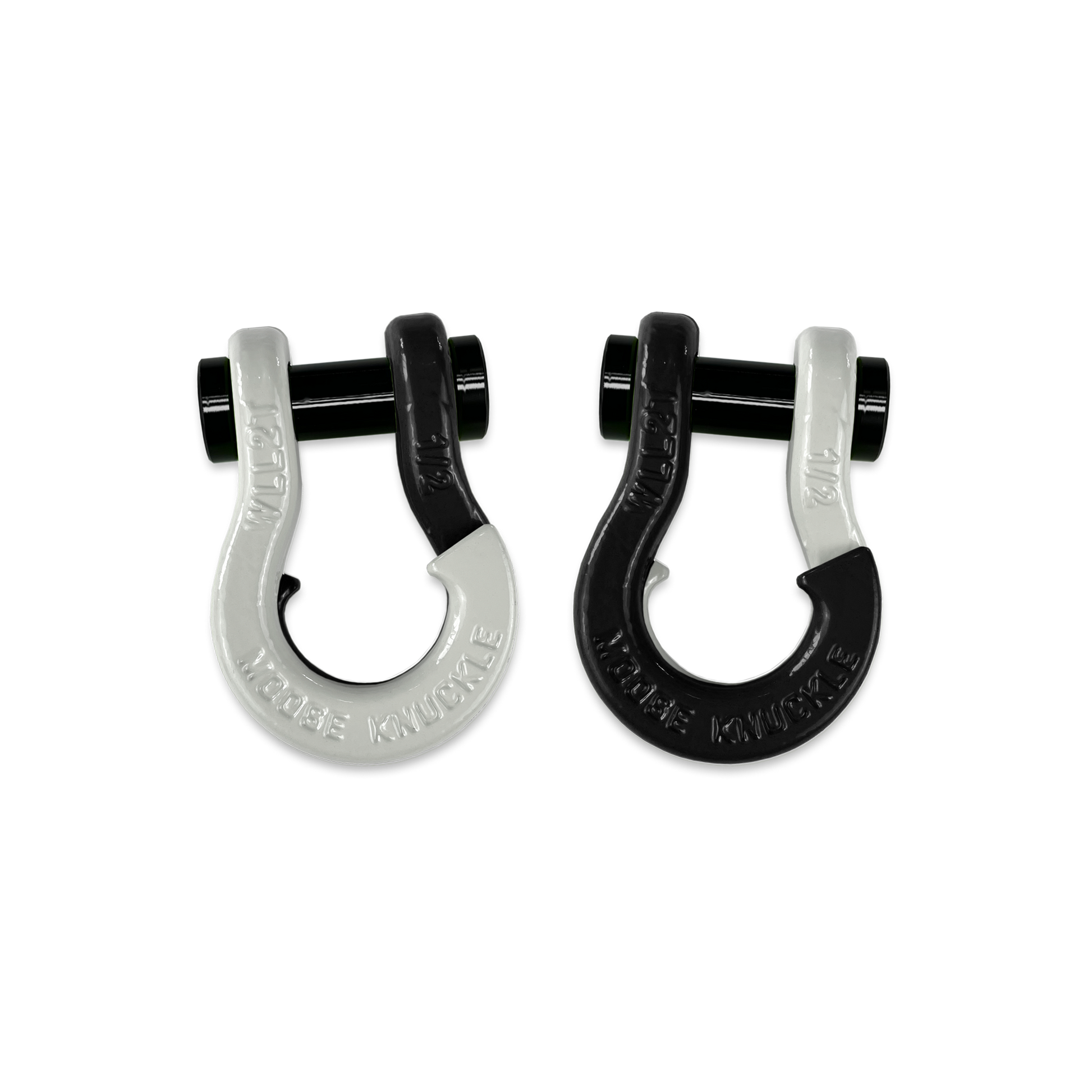 Jowl 1/2 inch SxS Split Shackle in Pure Whiten and Black Hole Combo