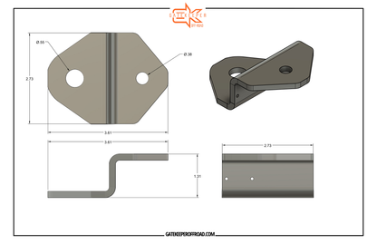 Universal DIY Steerable Knuckle Light Mounts