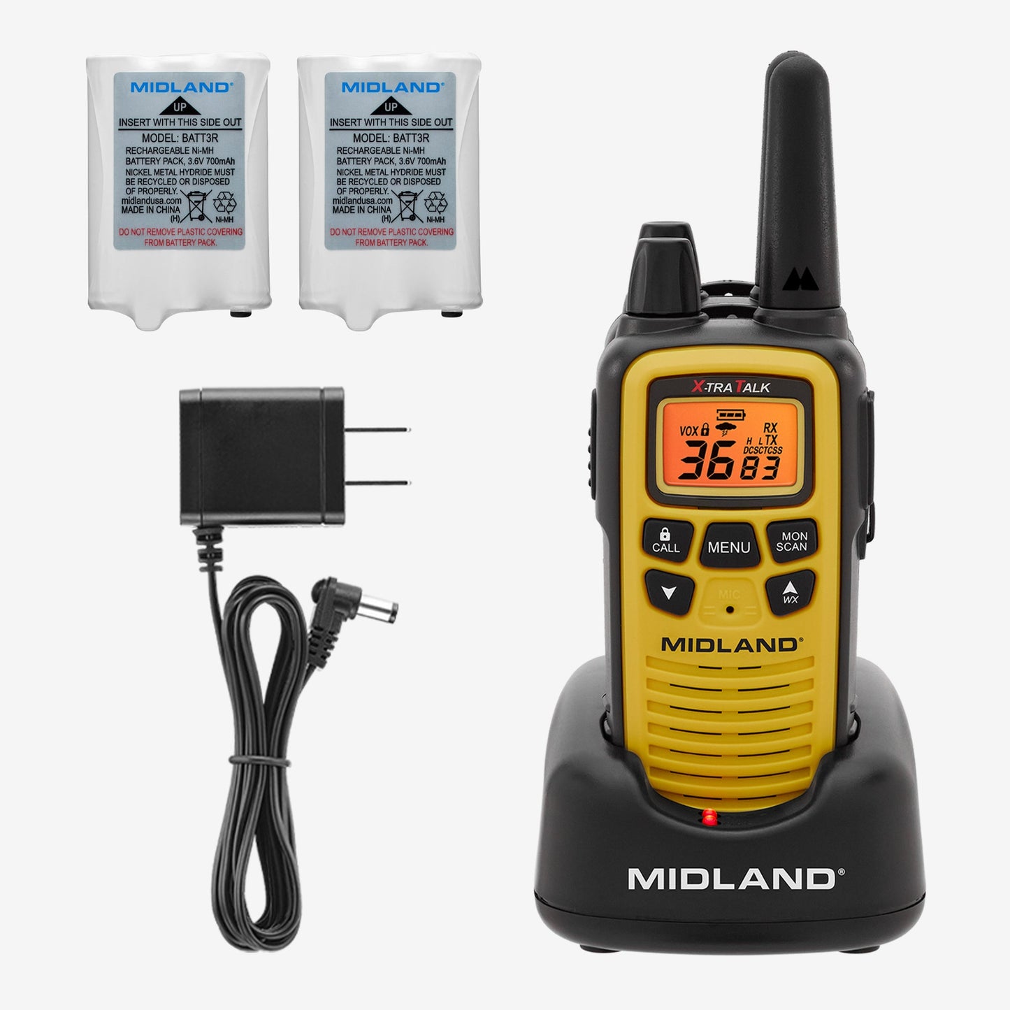 LXT630 FRS License‑Free Walkie Talkie 2-Pack Yellow - LXT630VP3