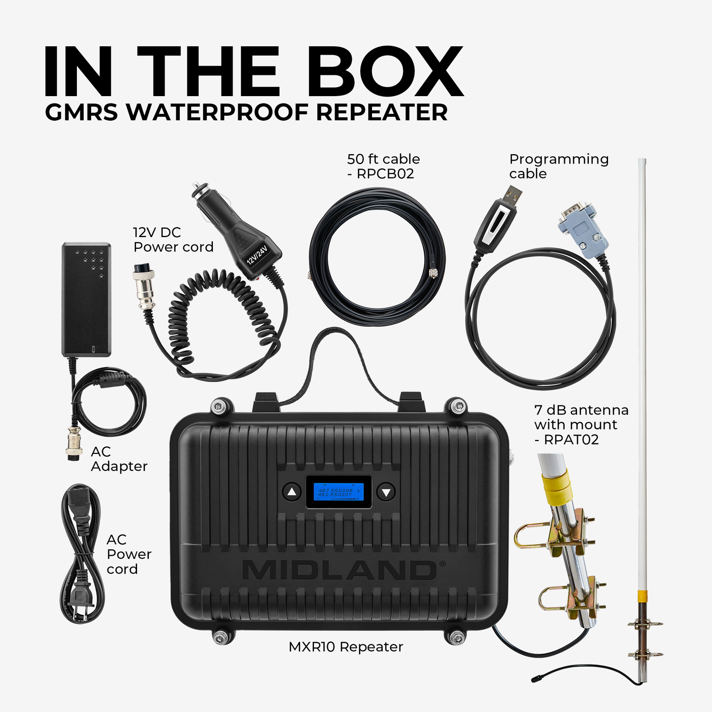 MicroMobile GMRS Waterproof Repeater Bundle -MXR10VP