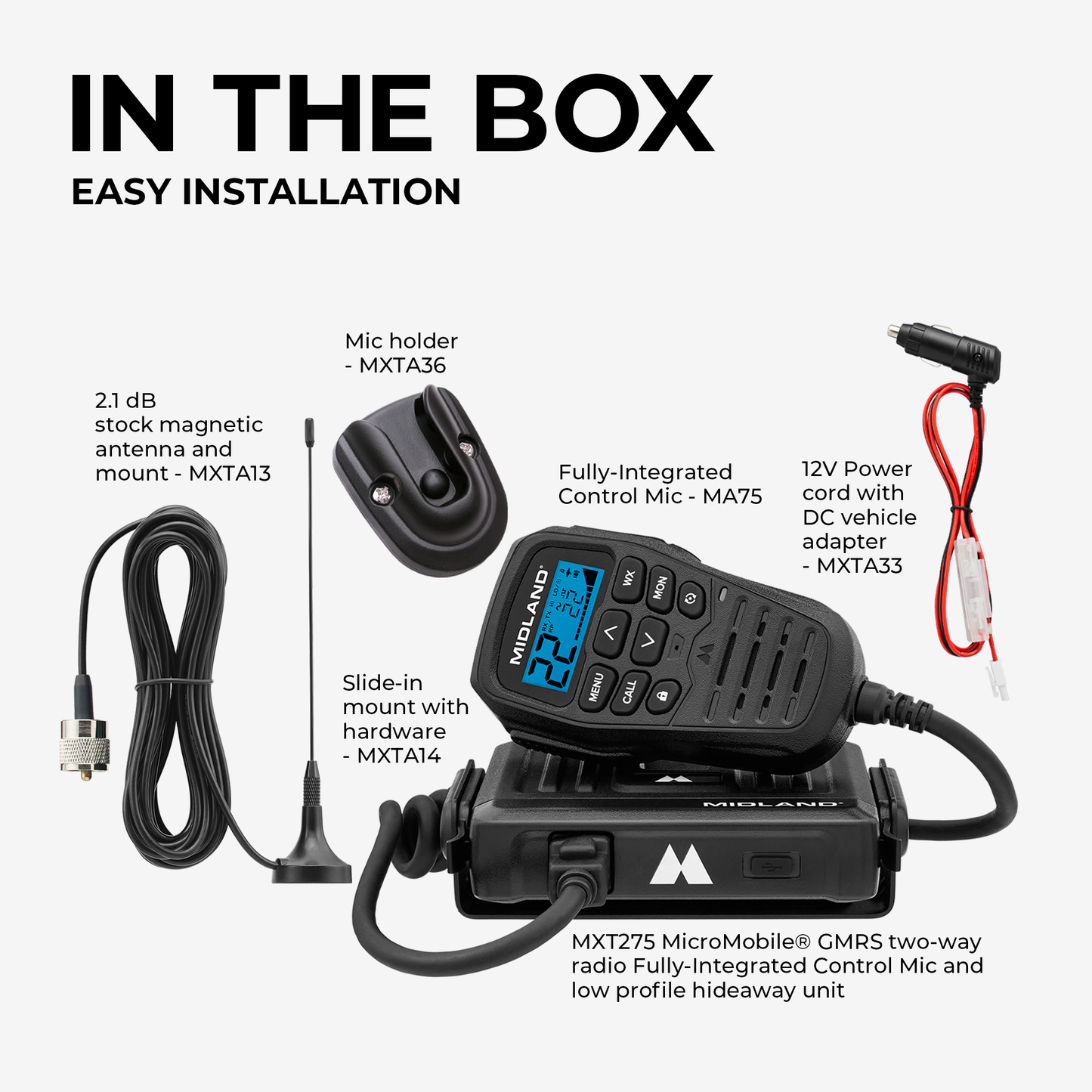 MXT275 15W MicroMobile GMRS Two-Way Radio