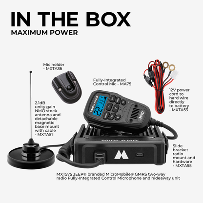 MXT575J 50W MicroMobile GMRS Two-Way Radio | Jeep