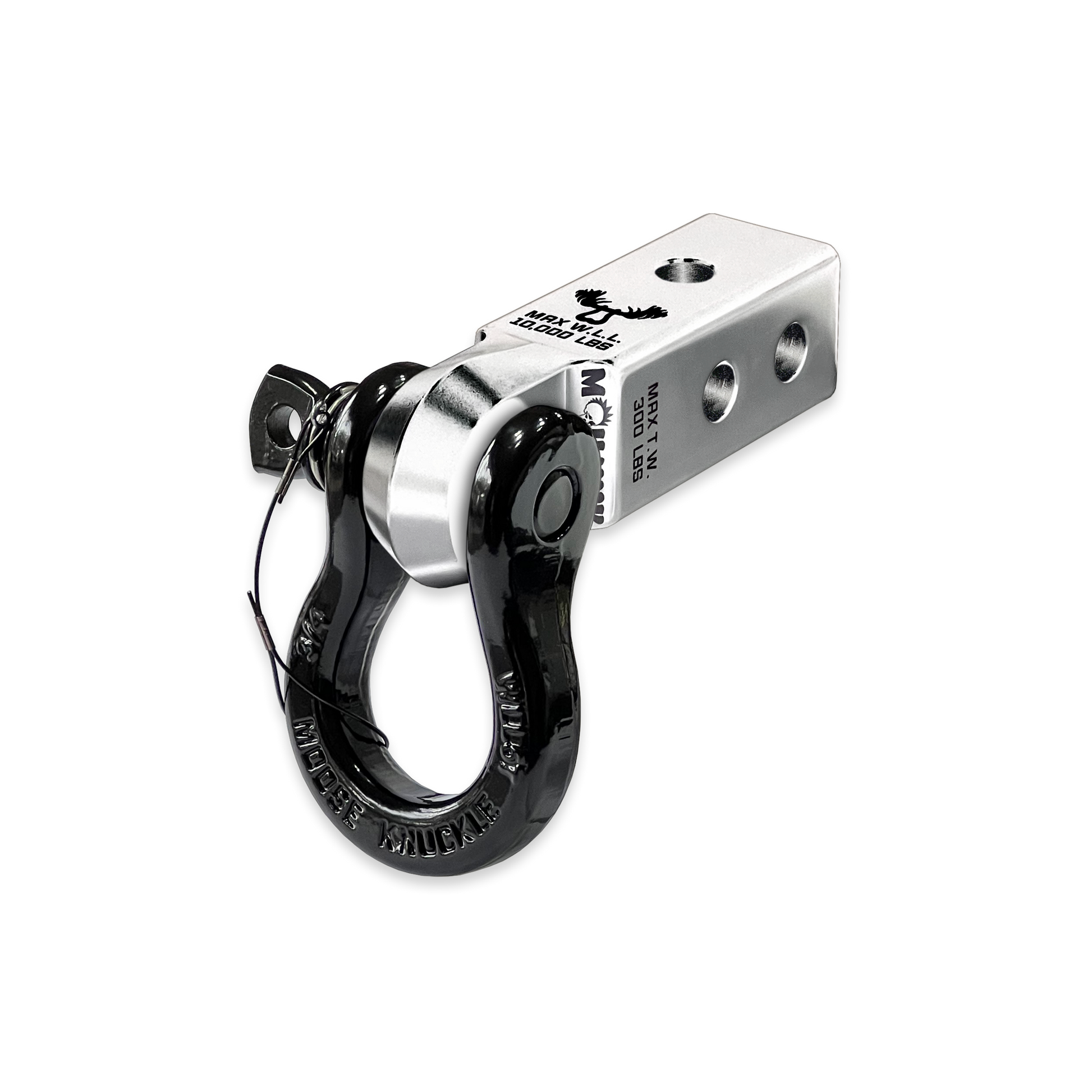 B'oh 3/4 Pin Shackle & 2.0 Receiver (Atomic Silver and Black Hole Combo)