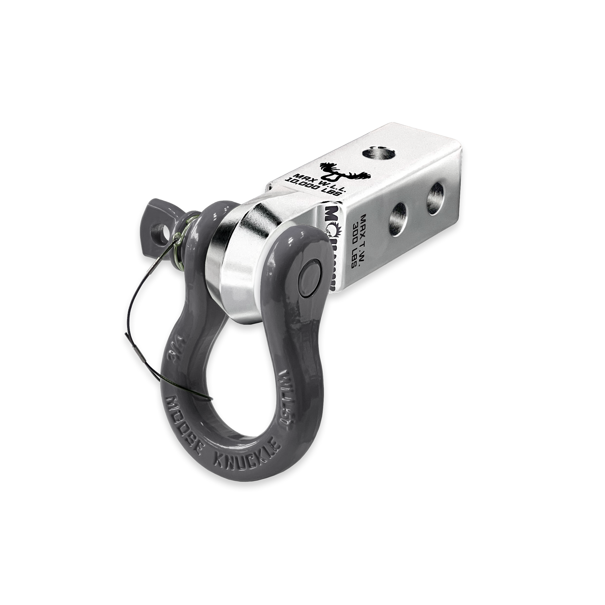 B'oh 3/4 Pin Shackle & 2.0 Receiver (Atomic Silver and Gun Gray Combo)