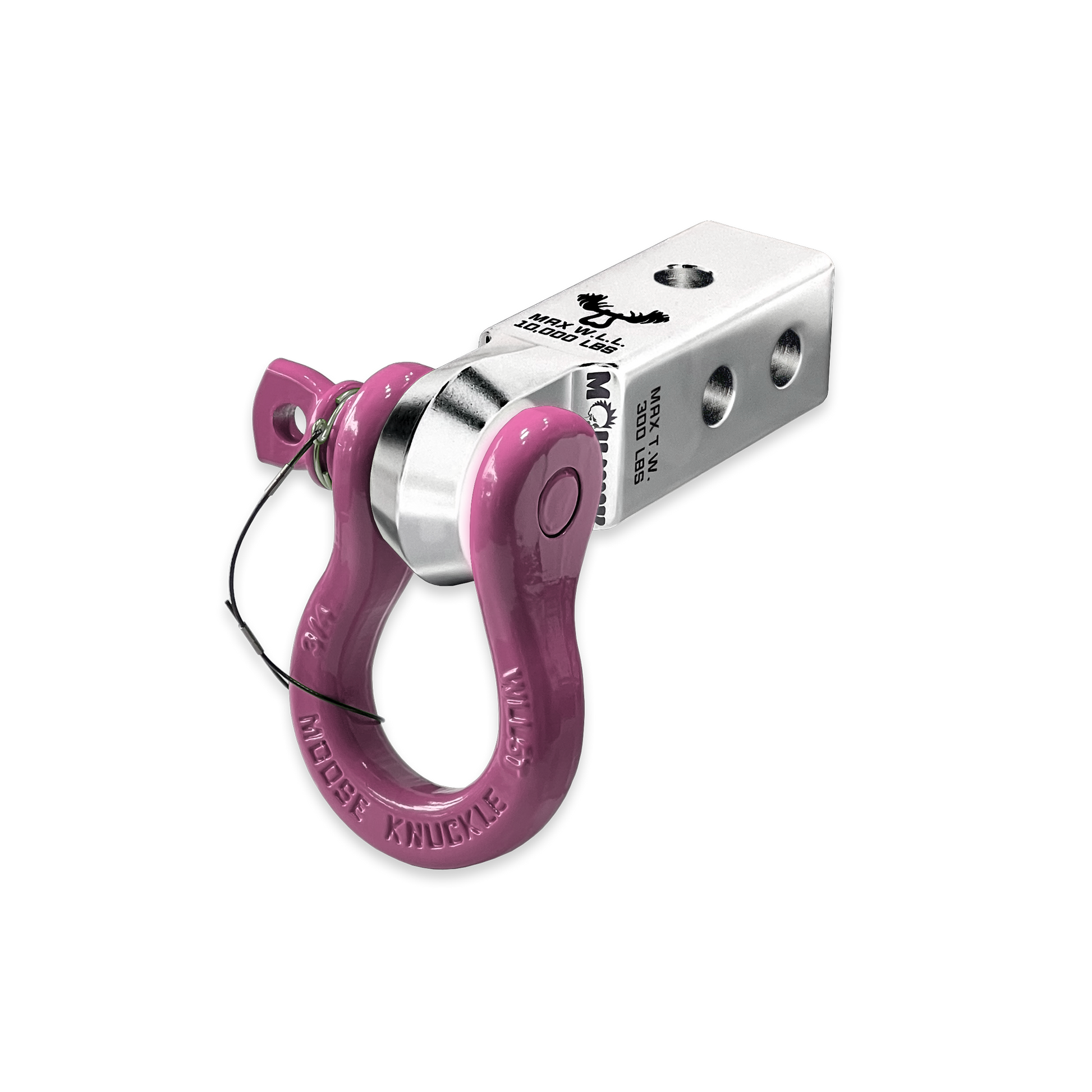 B'oh 3/4 Pin Shackle & 2.0 Receiver (Atomic Silver and Pretty Pink Combo)