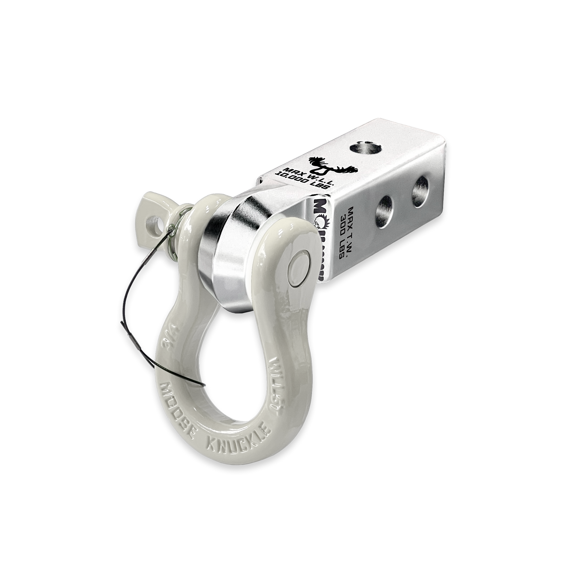 B'oh 3/4 Pin Shackle & 2.0 Receiver (Atomic Silver and Pure White Combo)