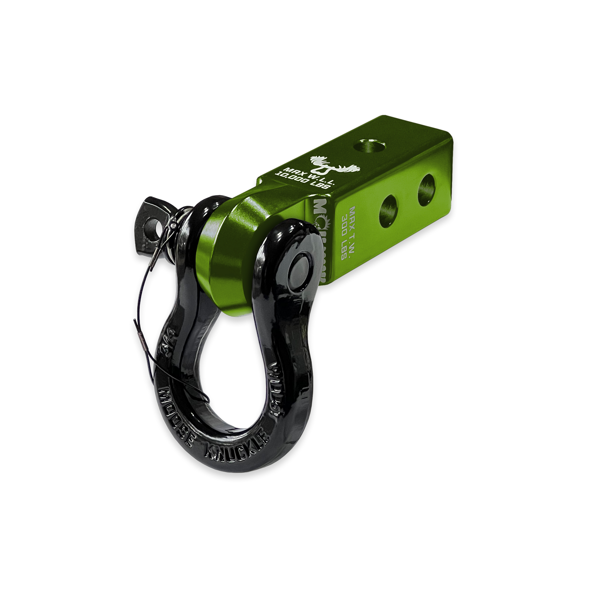 B'oh 3/4 Pin Shackle & 2.0 Receiver (Bean Green and Black Hole Combo)