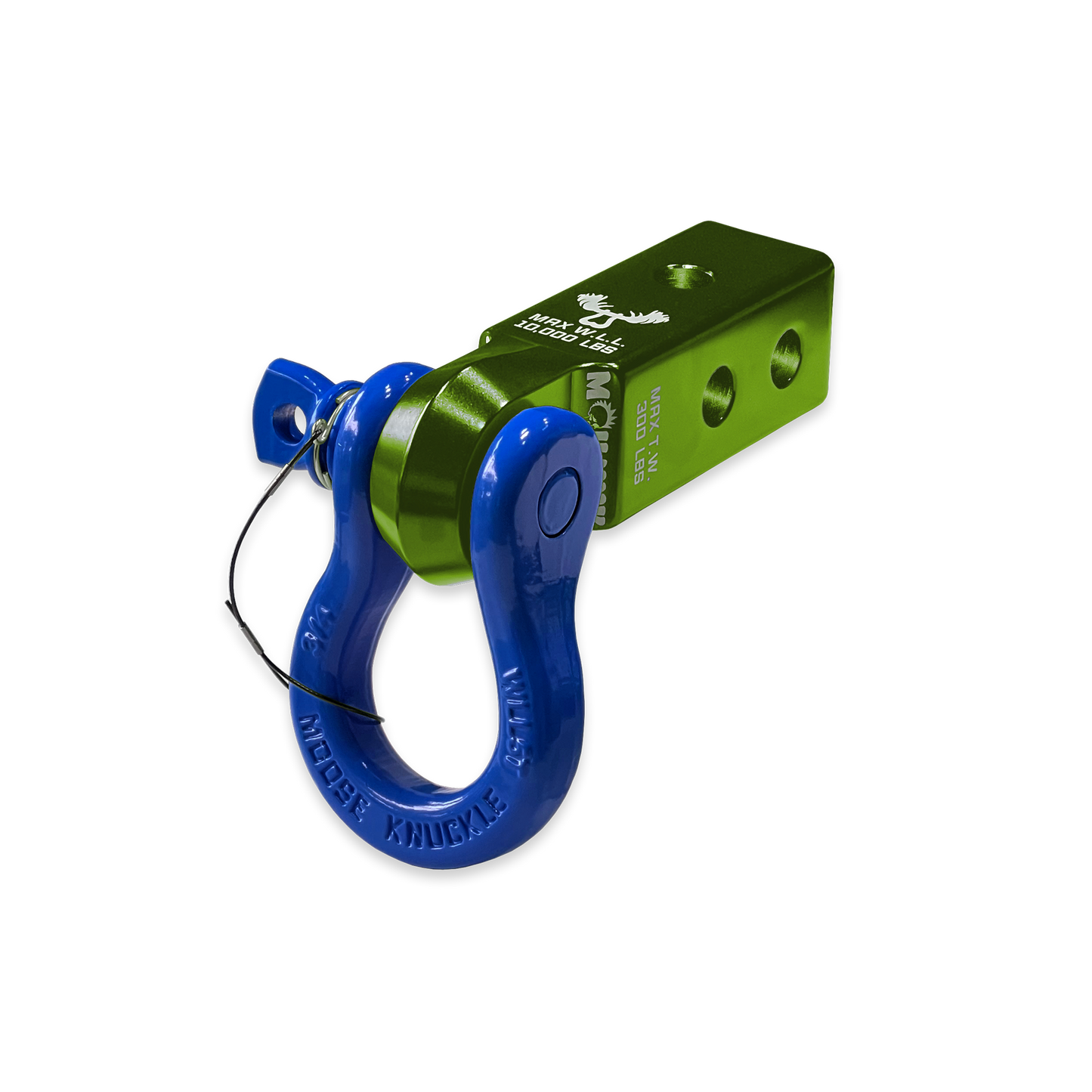 B'oh 3/4 Pin Shackle & 2.0 Receiver (Bean Green and Blue Balls Combo)
