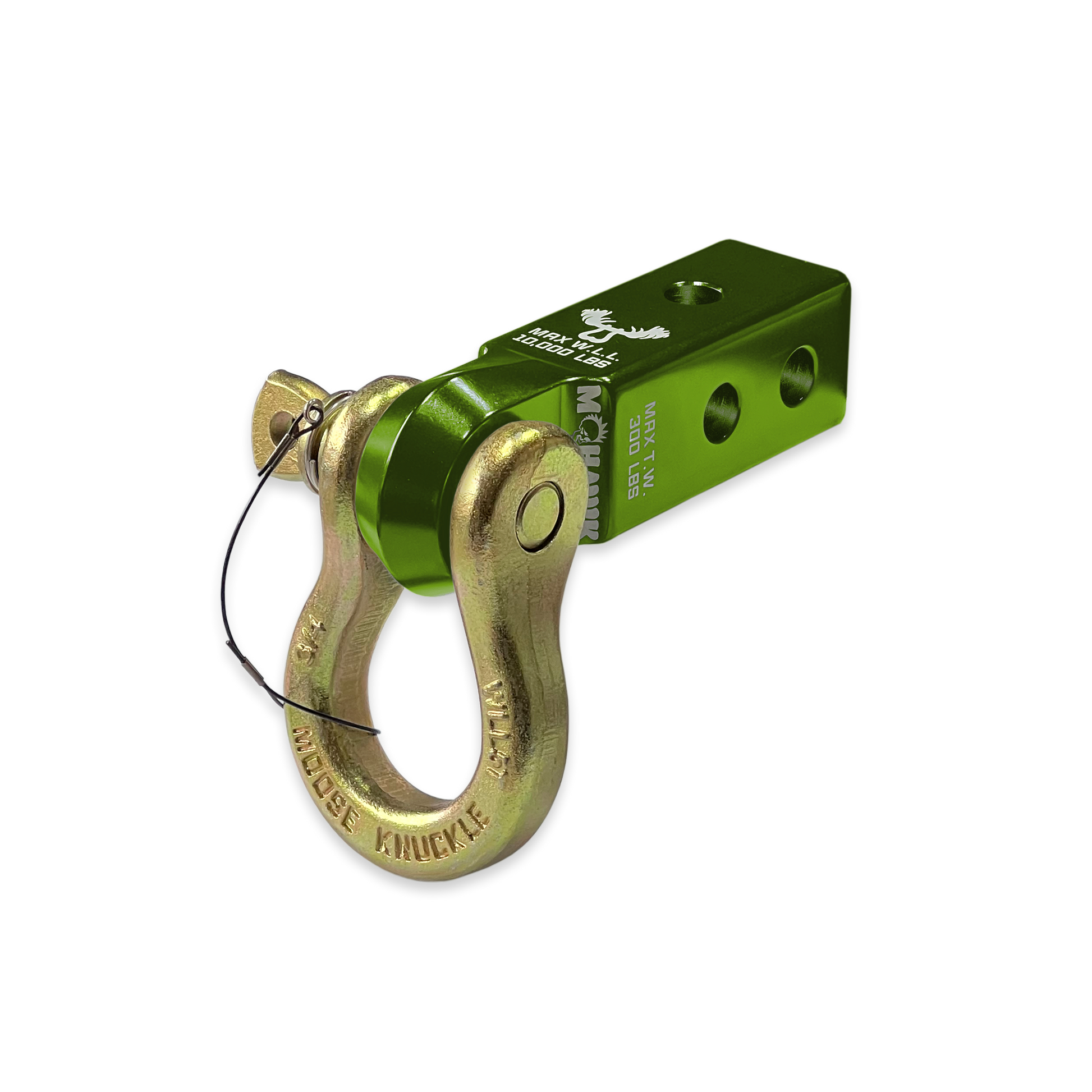 B'oh 3/4 Pin Shackle & 2.0 Receiver (Bean Green and Brass Knuckle Combo)