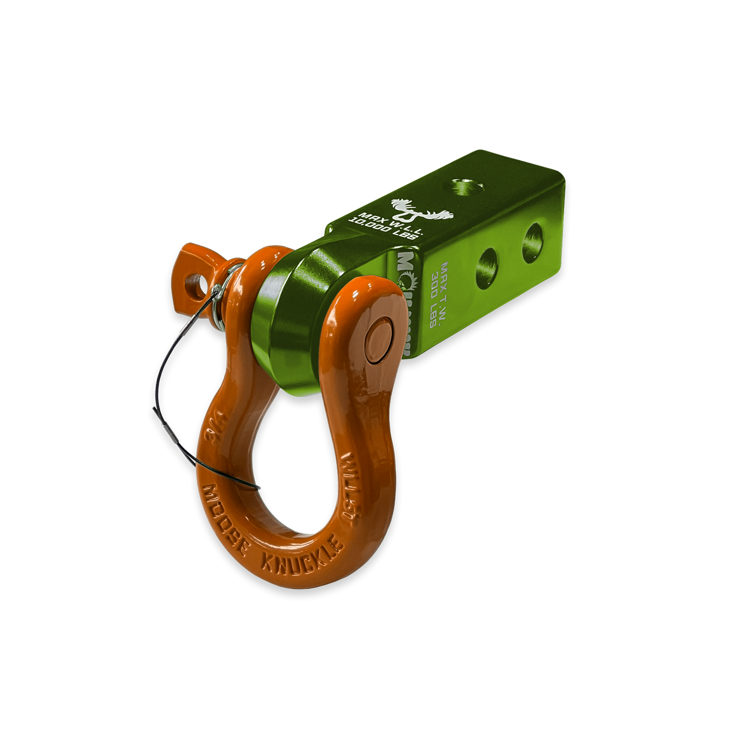 B'oh 3/4 Pin Shackle & 2.0 Receiver (Bean Green and Obscene Orange Combo)