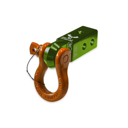 B'oh 3/4 Pin Shackle & 2.0 Receiver (Bean Green and Obscene Orange Combo)
