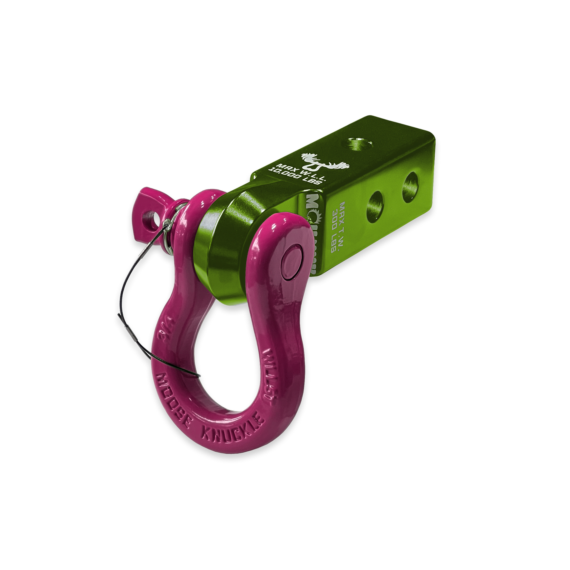 B'oh 3/4 Pin Shackle & 2.0 Receiver (Bean Green and Pogo Pink Combo)