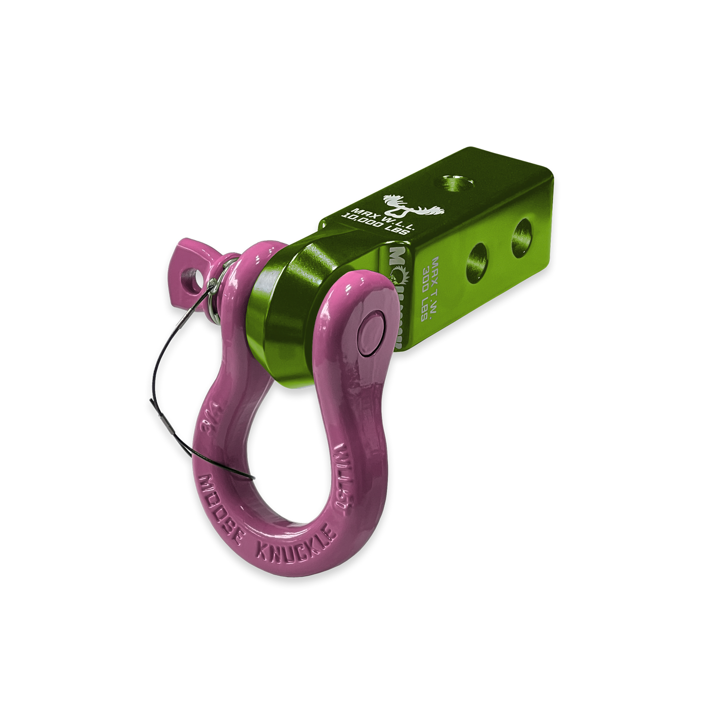 B'oh 3/4 Pin Shackle & 2.0 Receiver (Bean Green and Pretty Pink Combo)