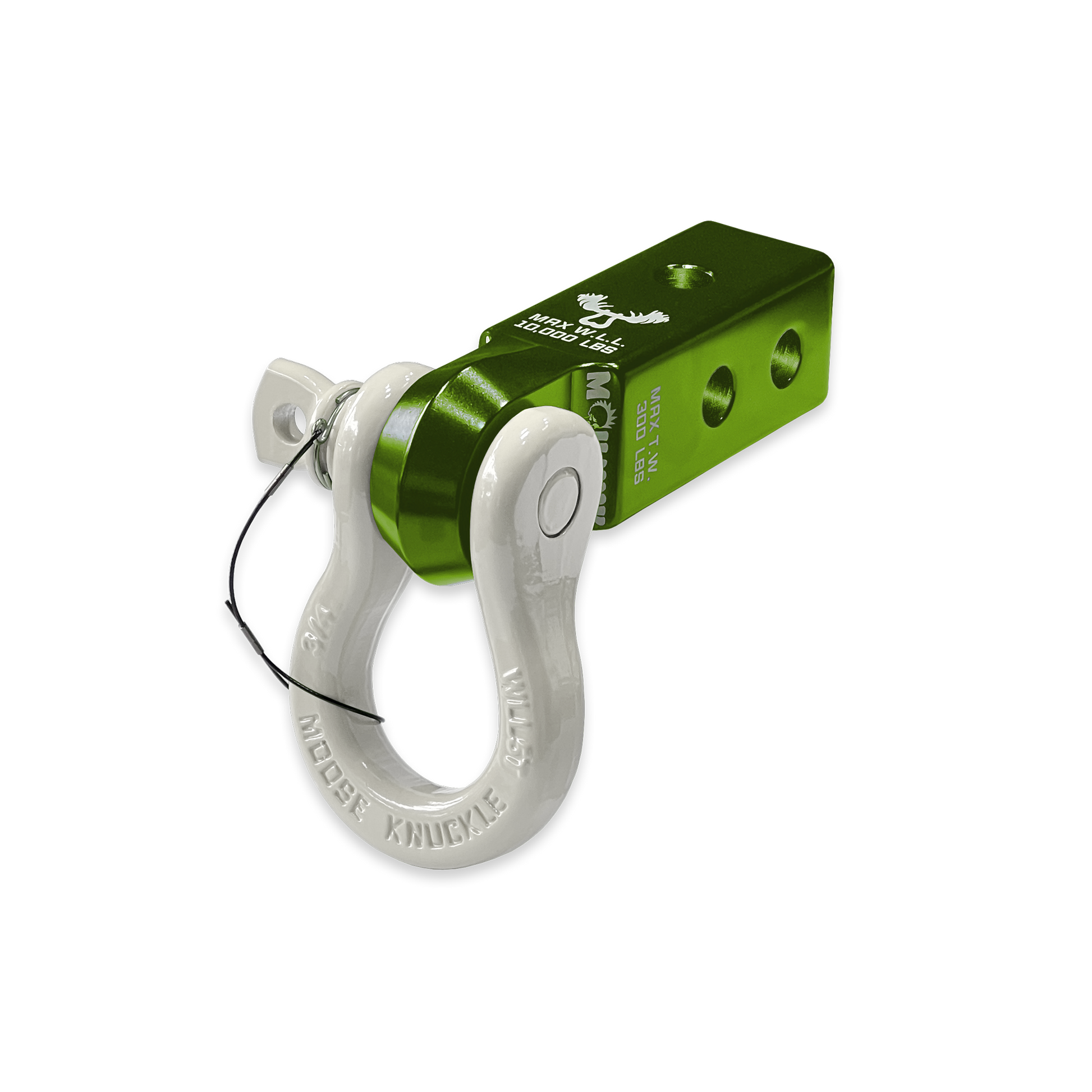 B'oh 3/4 Pin Shackle & 2.0 Receiver (Bean Green and Pure White Combo)