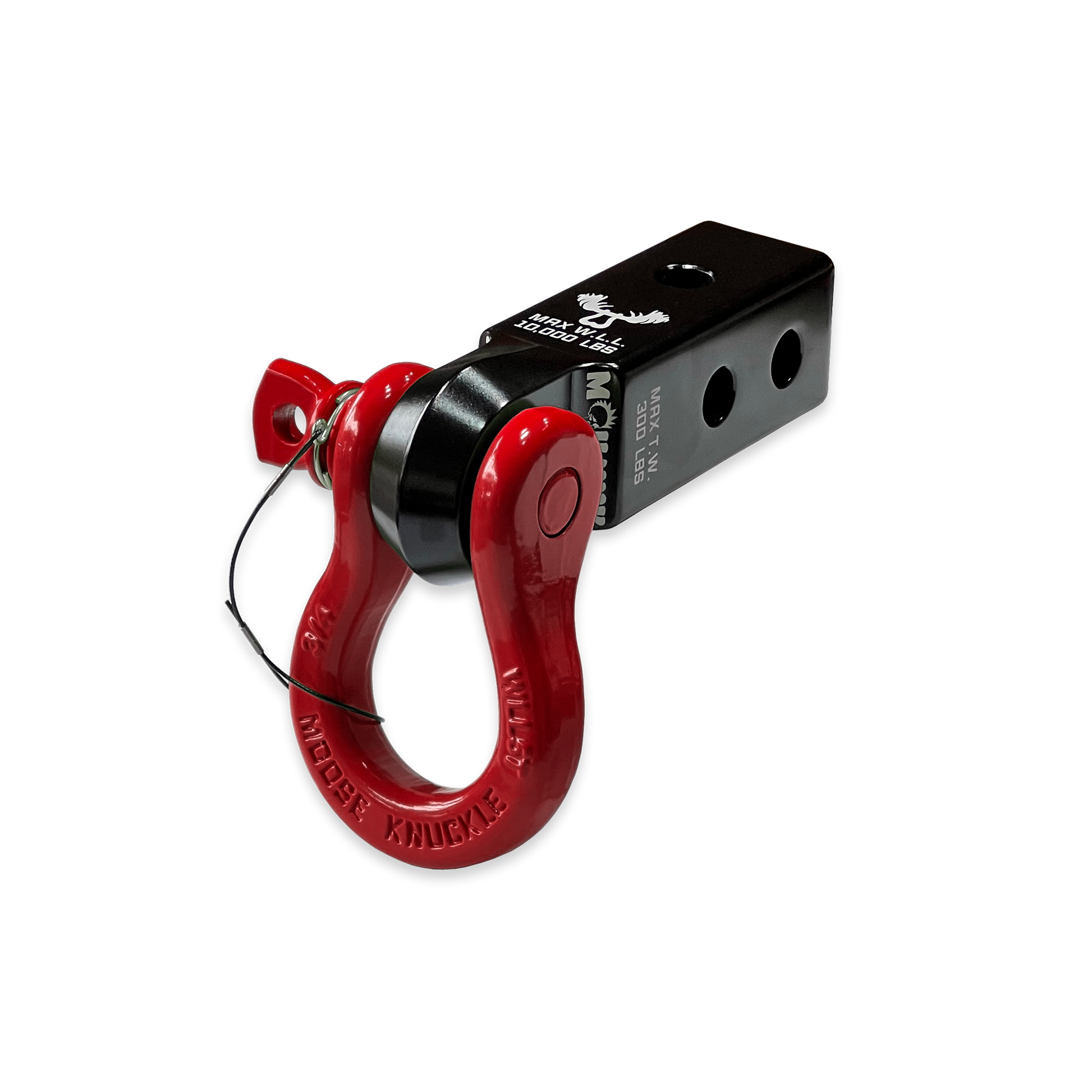B'oh 3/4 Pin Shackle & 2.0 Receiver (Black and Red Combo)