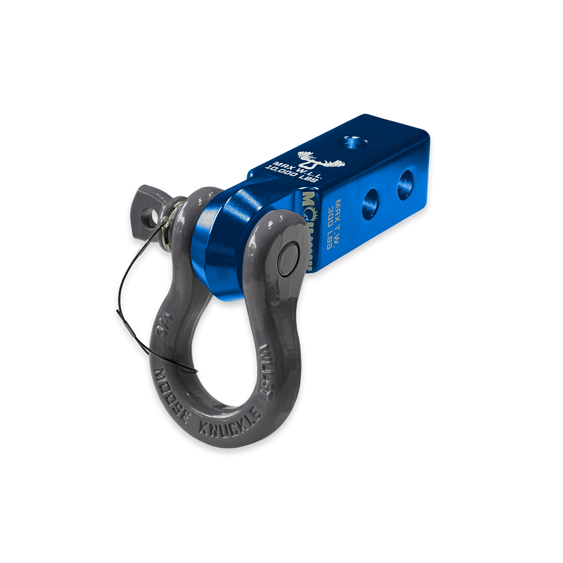 B'oh 3/4 Pin Shackle & 2.0 Receiver (Blue Pill and Gun Gray Combo)