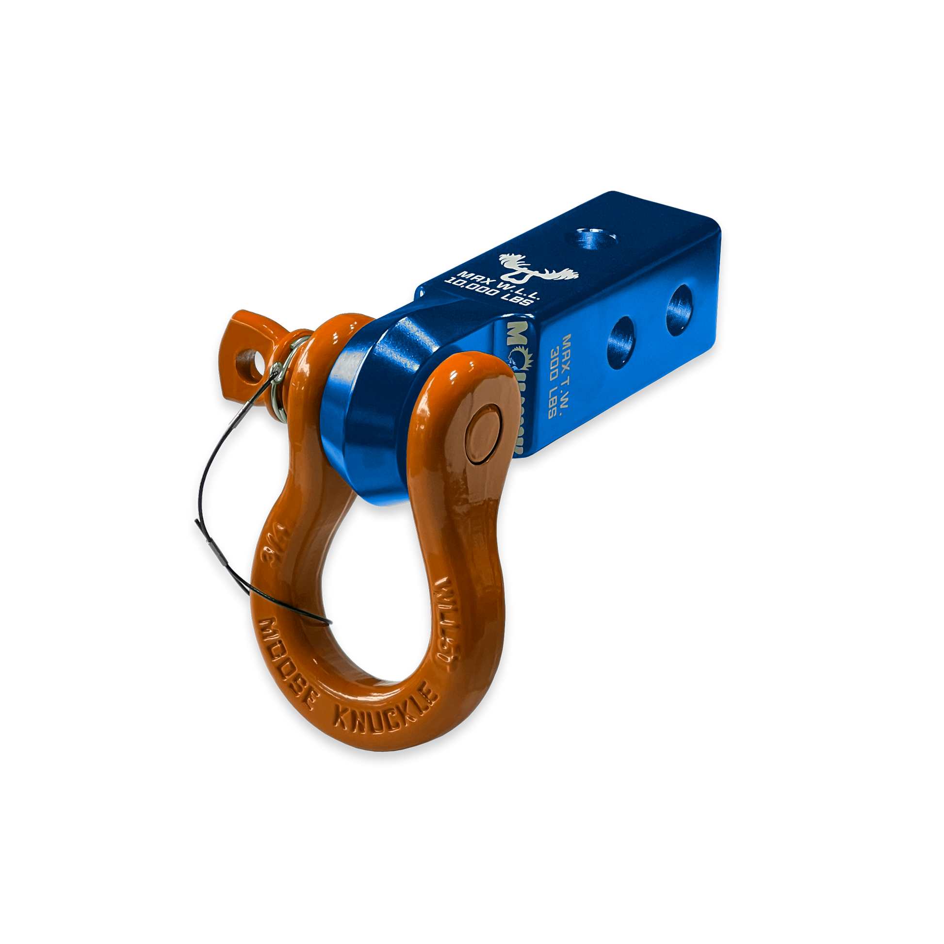 B'oh 3/4 Pin Shackle & 2.0 Receiver (Blue Pill and Obscene Orange Combo)