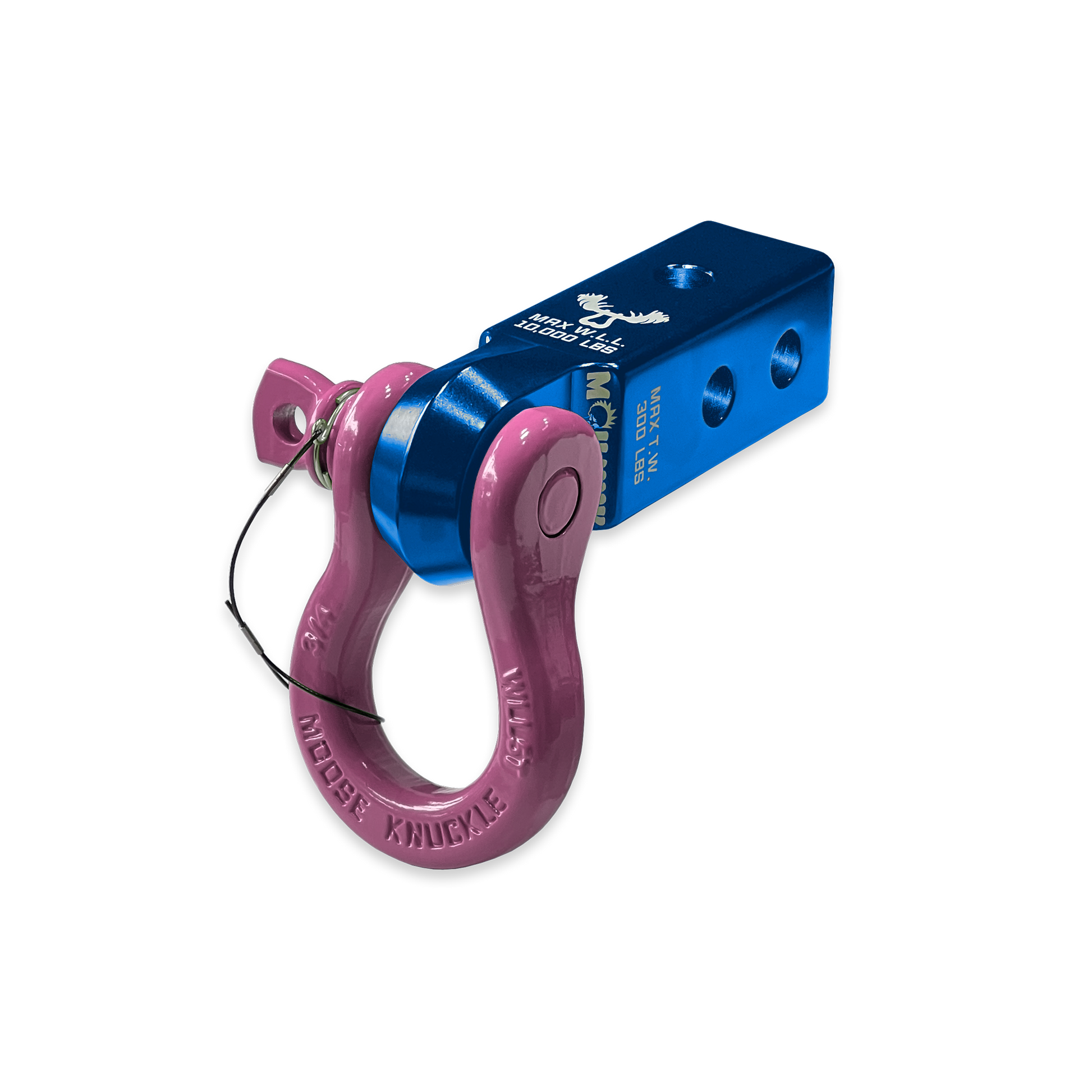 B'oh 3/4 Pin Shackle & 2.0 Receiver (Blue Pill and Pretty Pink Combo)