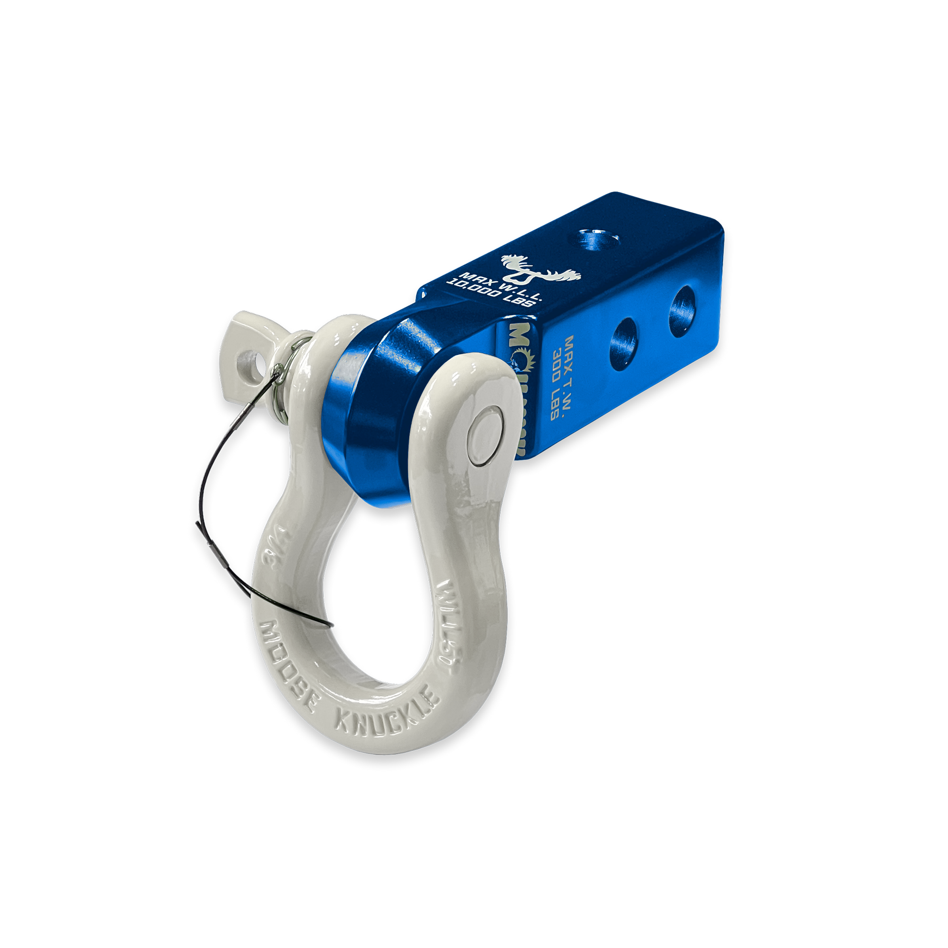 B'oh 3/4 Pin Shackle & 2.0 Receiver (Blue Pill and Pure White Combo)