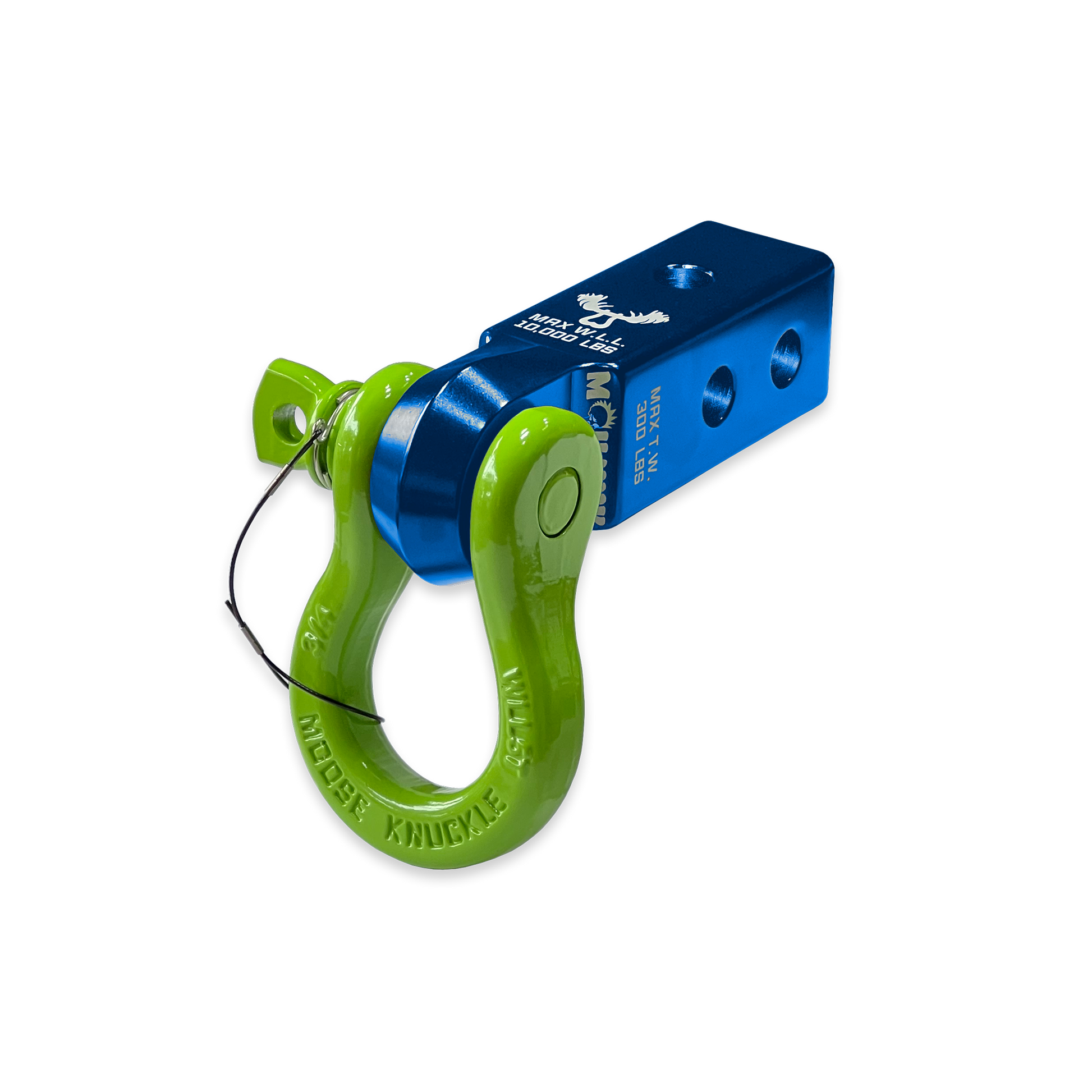 B'oh 3/4 Pin Shackle & 2.0 Receiver (Blue Pill and Sublime Green Combo)