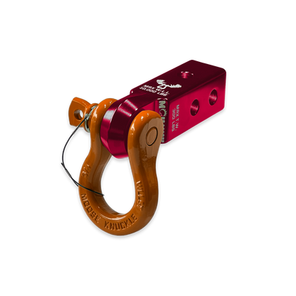 B'oh 3/4 Pin Shackle & 2.0 Receiver (Red Rum and Obscene Orange Combo)