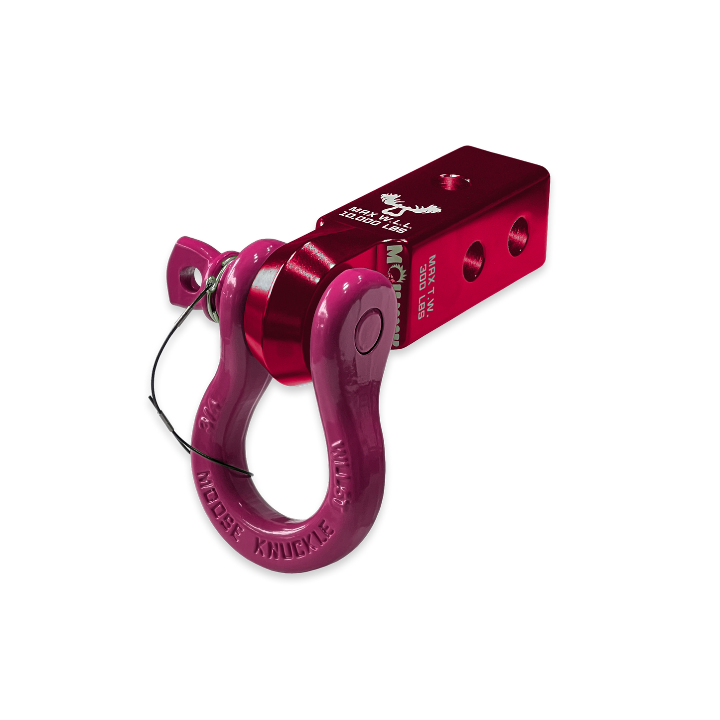 B'oh 3/4 Pin Shackle & 2.0 Receiver (Red Rum and Pogo Pink Combo)