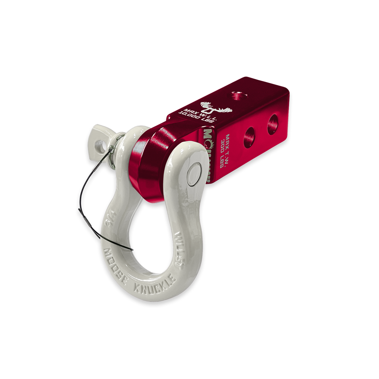 B'oh 3/4 Pin Shackle & 2.0 Receiver (Red Rum and Pure White Combo)