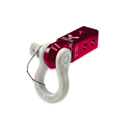 B'oh 3/4 Pin Shackle & 2.0 Receiver (Red Rum and Pure White Combo)