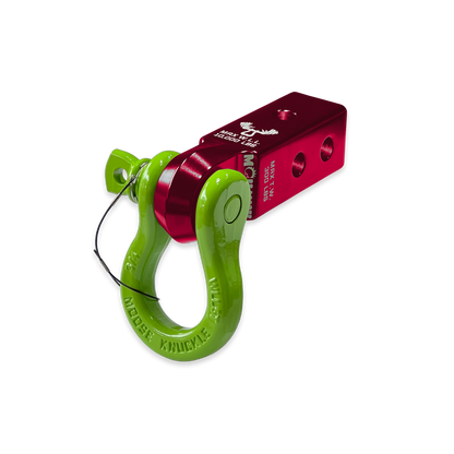 B'oh 3/4 Pin Shackle & 2.0 Receiver (Red Rum and Sublime Green Combo)