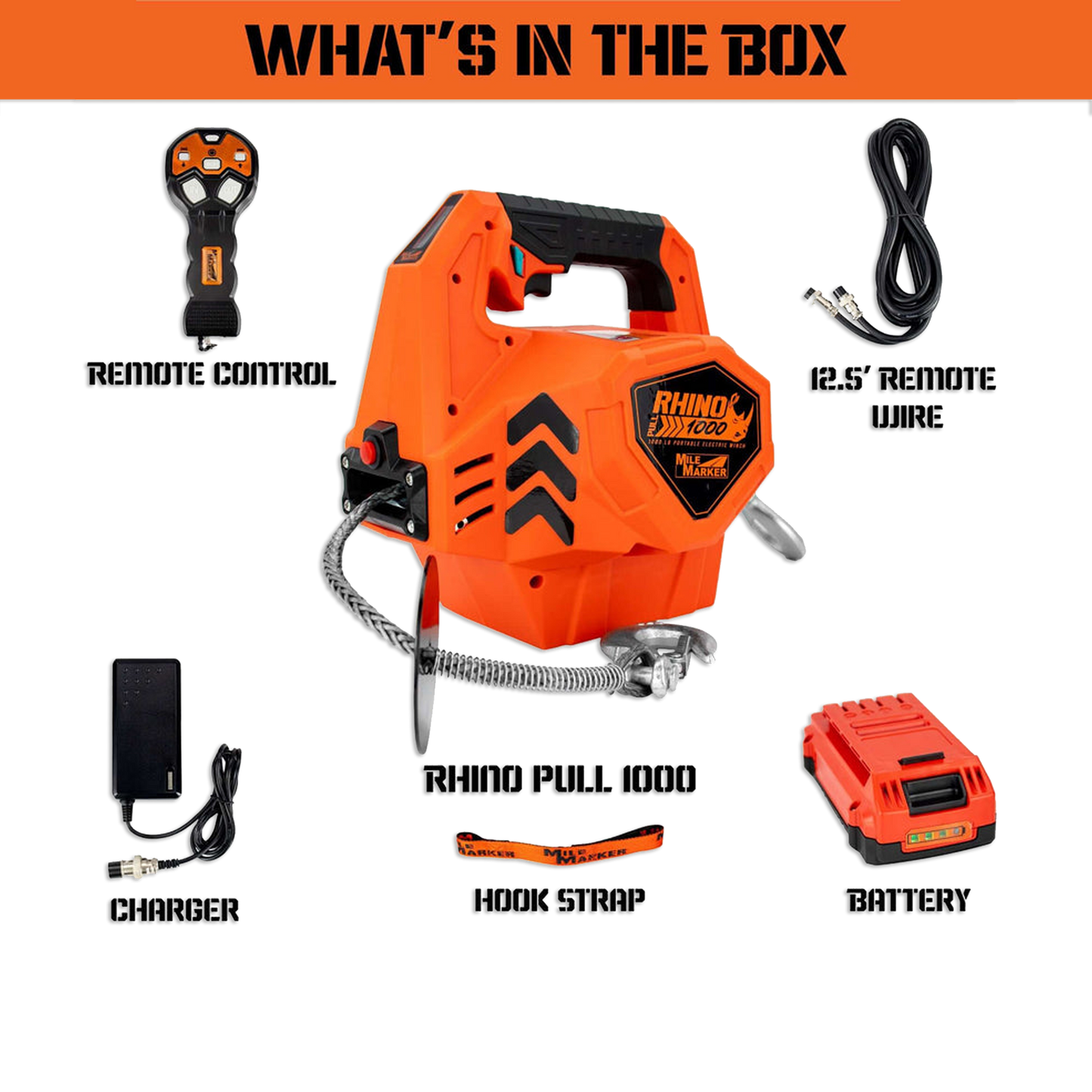 RHINO PULL 1000™ Portable Electric Winch