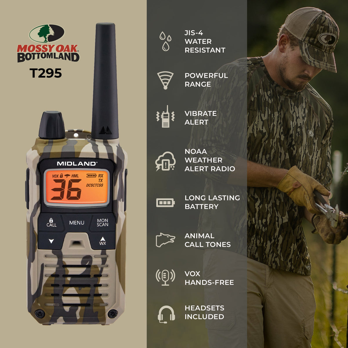 T295 X-Talker GMRS Walkie Talkie 2-Pack Camo - T295VP4