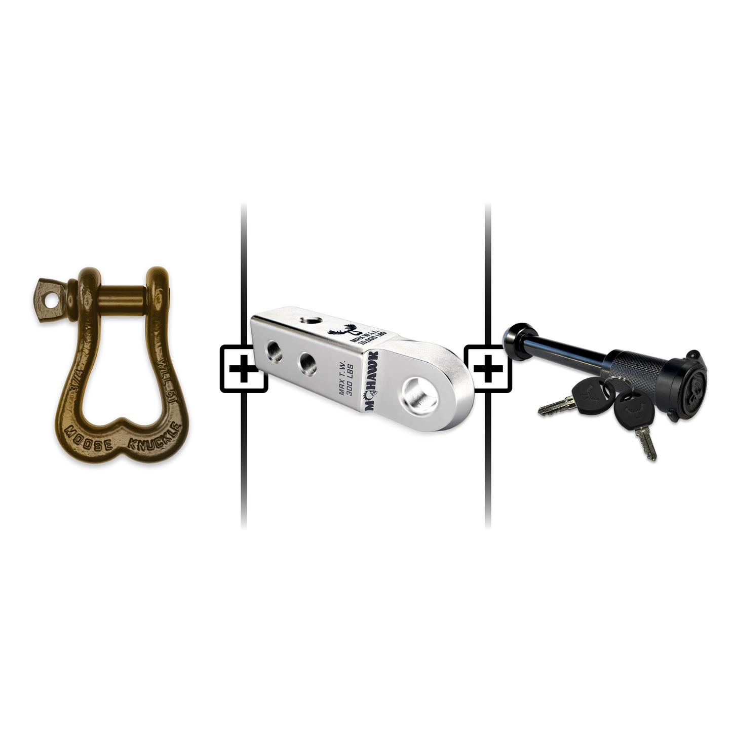XL Shackle 3/4 Mohawk Receiver 2.0 Hitch Pin Bundle