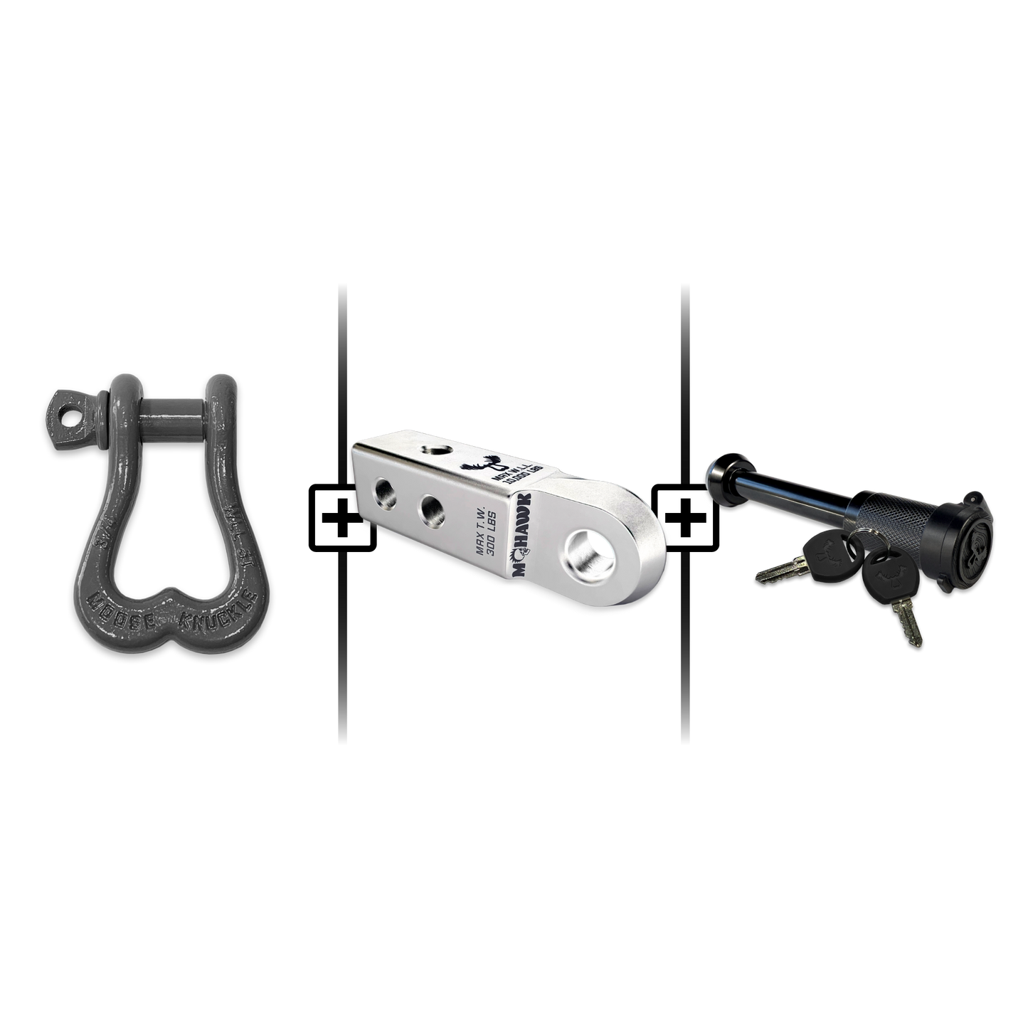XL Shackle 3/4 Mohawk Receiver 2.0 Hitch Pin Bundle