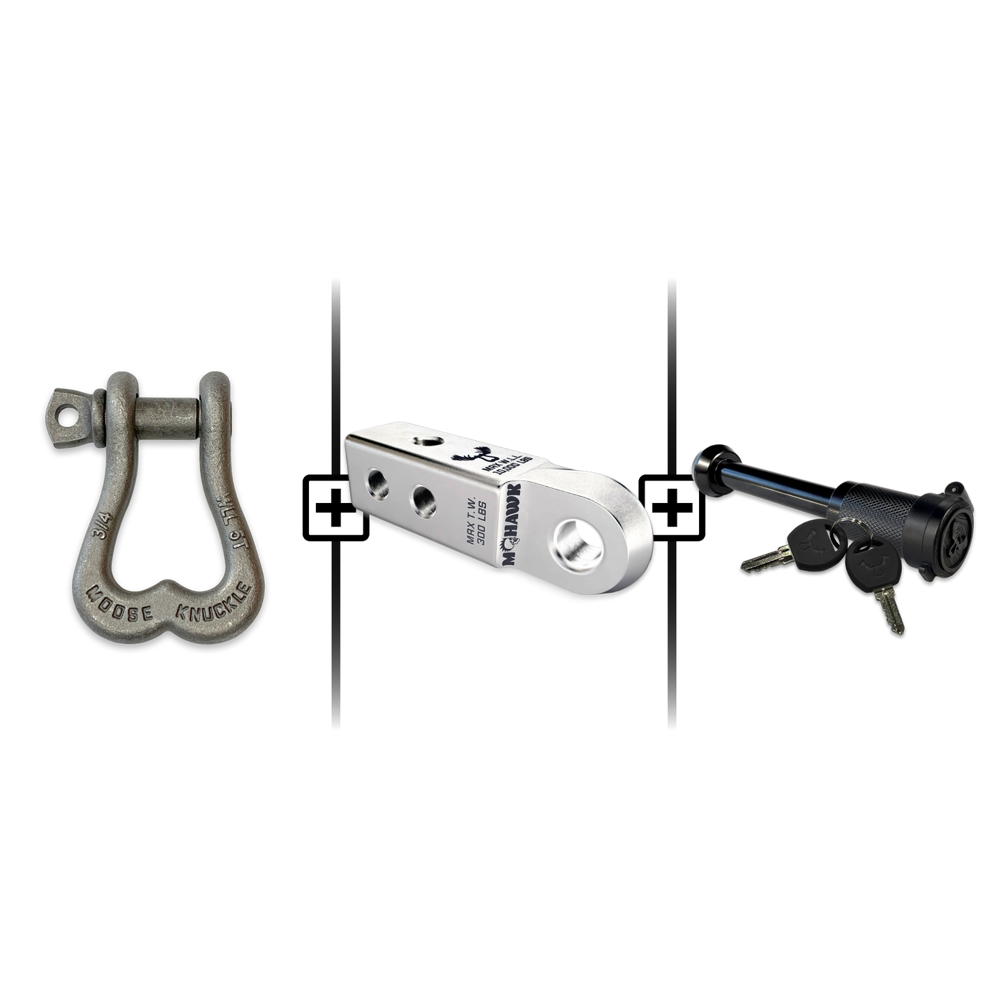 XL Shackle 3/4 Mohawk Receiver 2.0 Hitch Pin Bundle