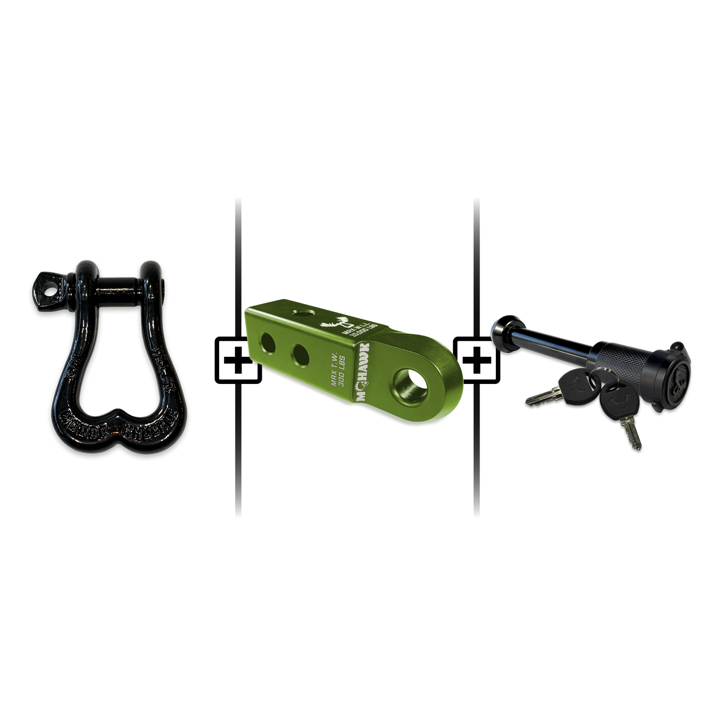 XL Shackle 3/4 Mohawk Receiver 2.0 Hitch Pin Bundle