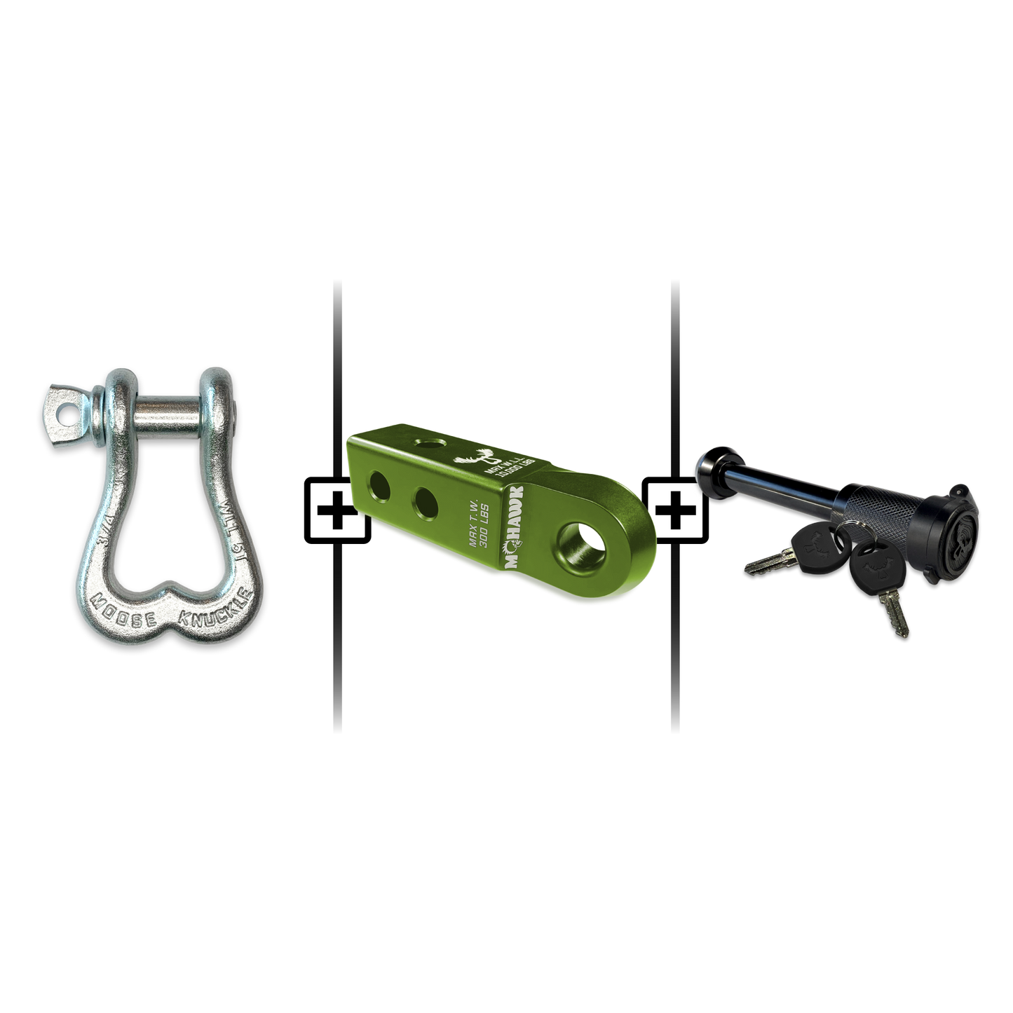 XL Shackle 3/4 Mohawk Receiver 2.0 Hitch Pin Bundle